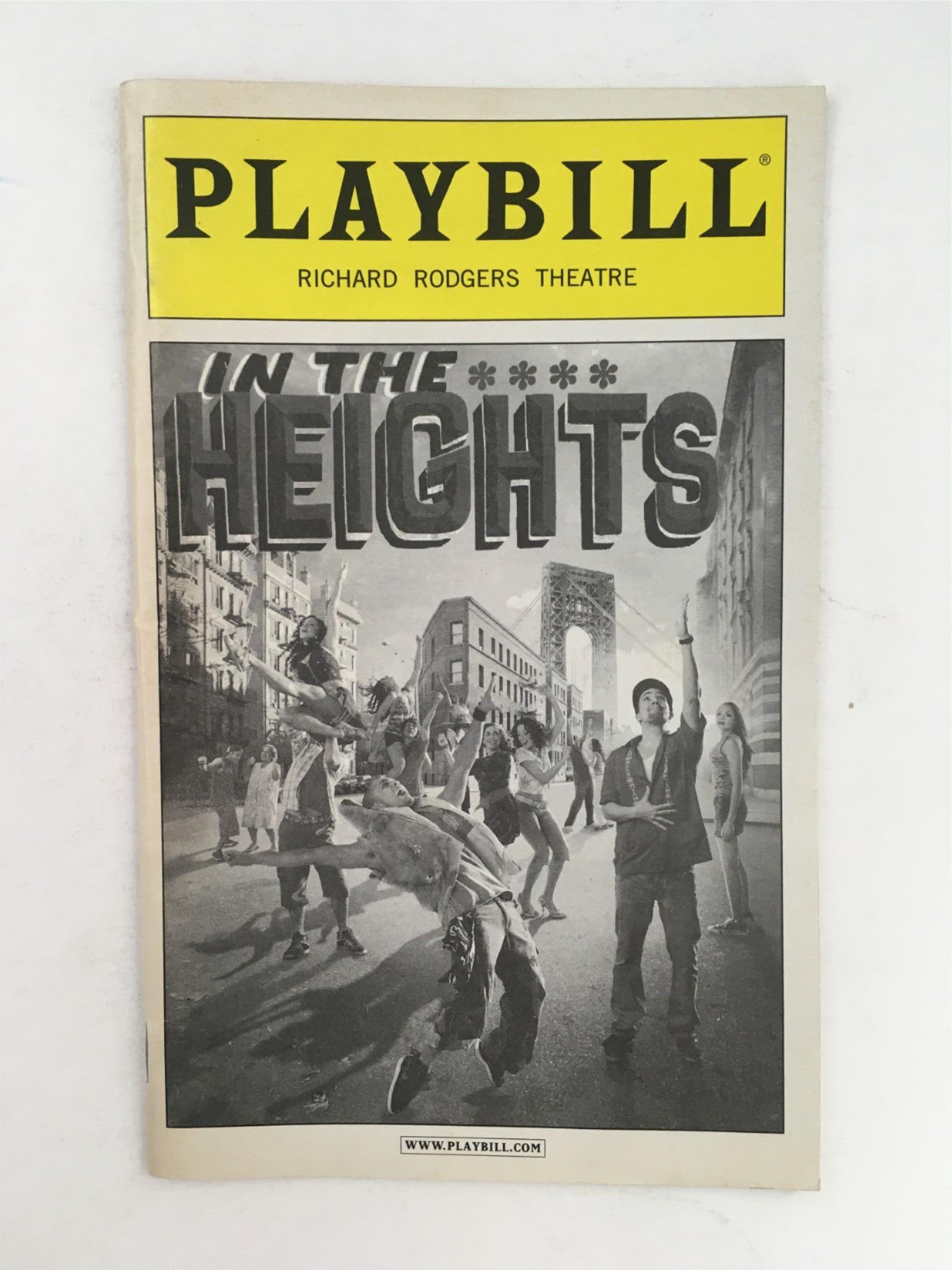 2010 Playbill In The Heights by Thomas Kail at Richard Rodgers Theatre w/ Ticket