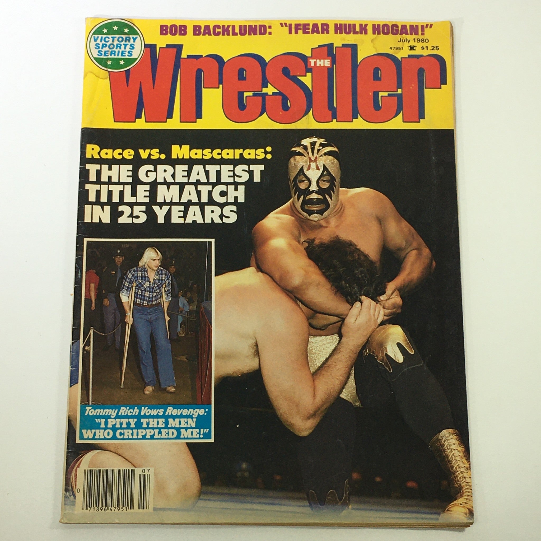 VTG The Wrestler Magazine July 1980 - Harley Race vs Mil Máscaras / Tommy Rich