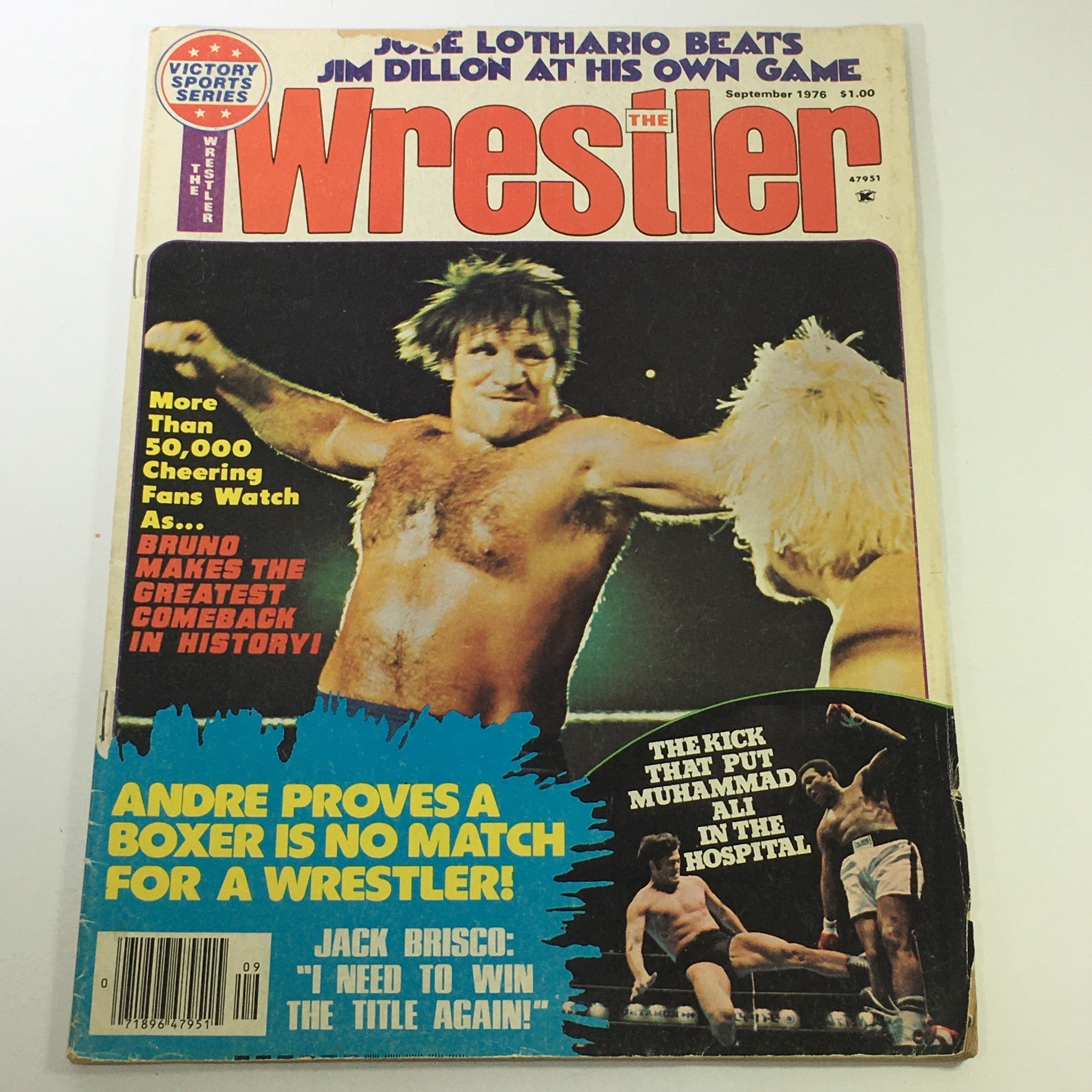 VTG The Wrestler Magazine September 1976 - Bruno Sammartino / Jack Brisco