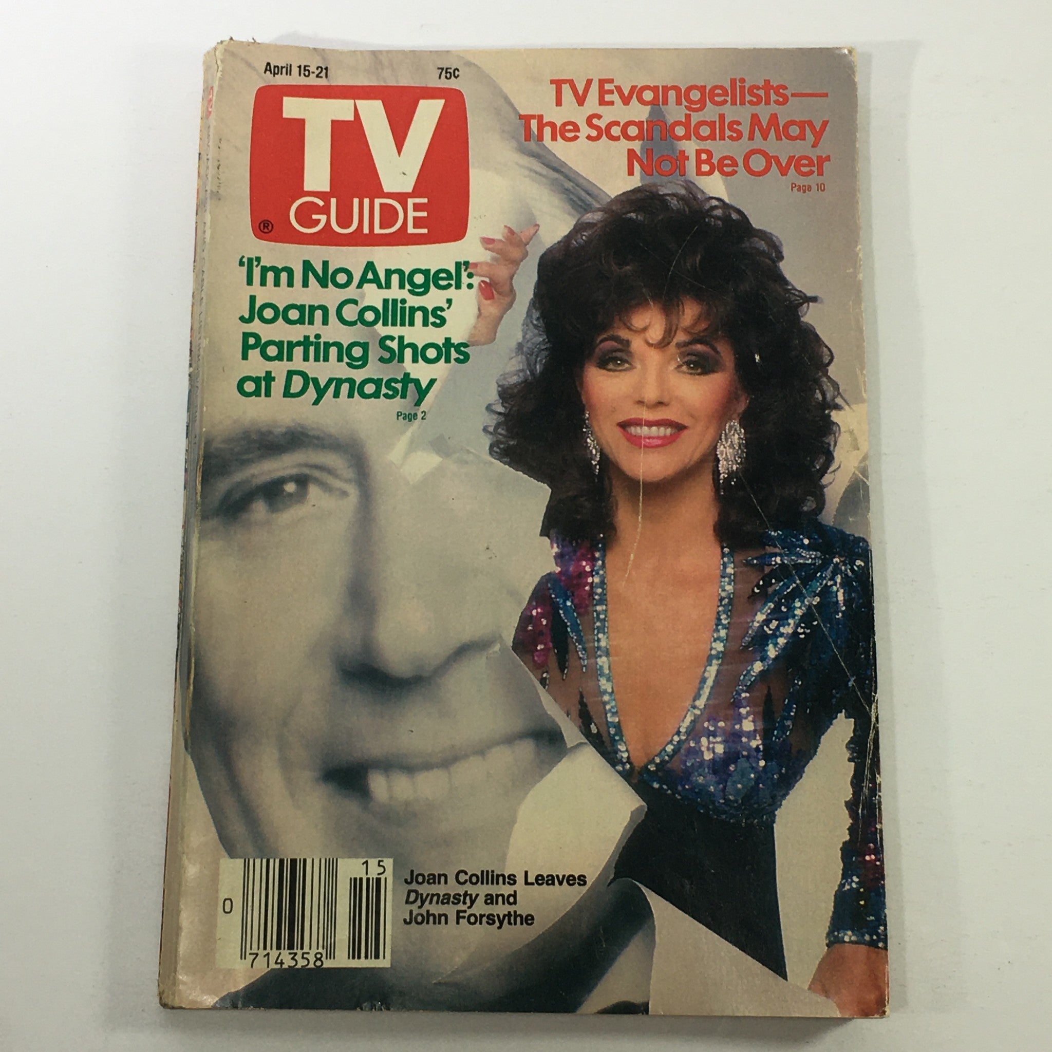 VTG TV Guide Magazine April 15-2 1989 - Joan Collins / John Forsythe / Newsstand