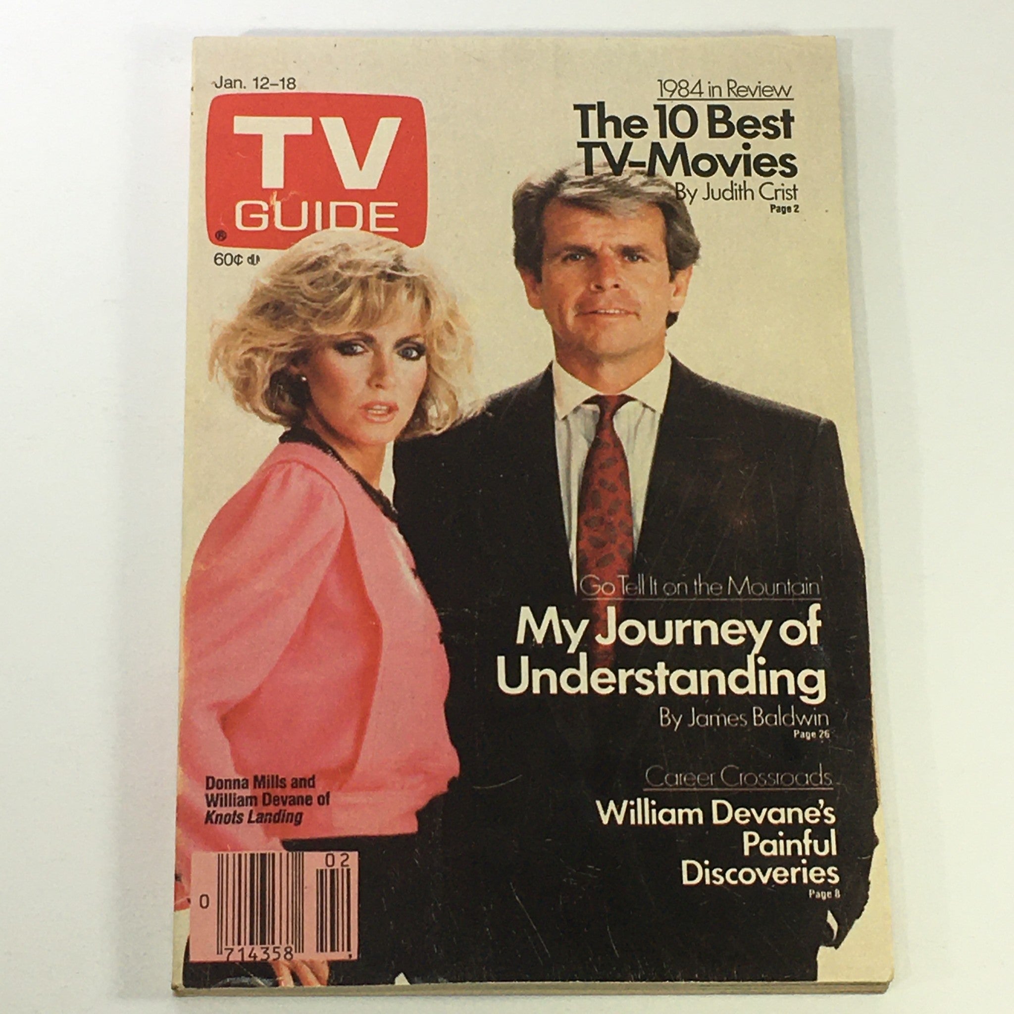 VTG TV Guide Magazine January 12-18 1985 - Donna Mills and William Devane