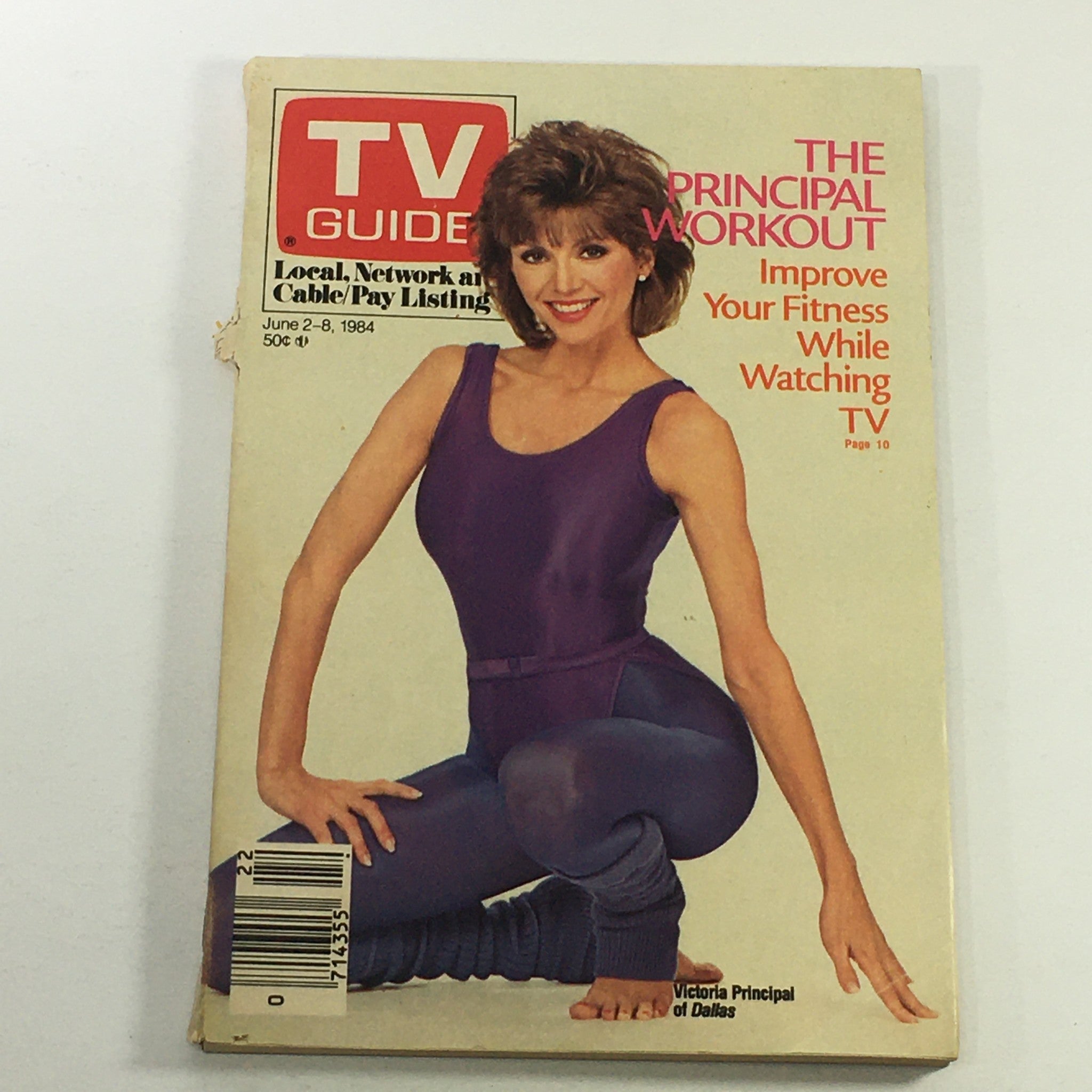 VTG TV Guide Magazine June 2-8 1984 - Victoria Principal / Newsstand