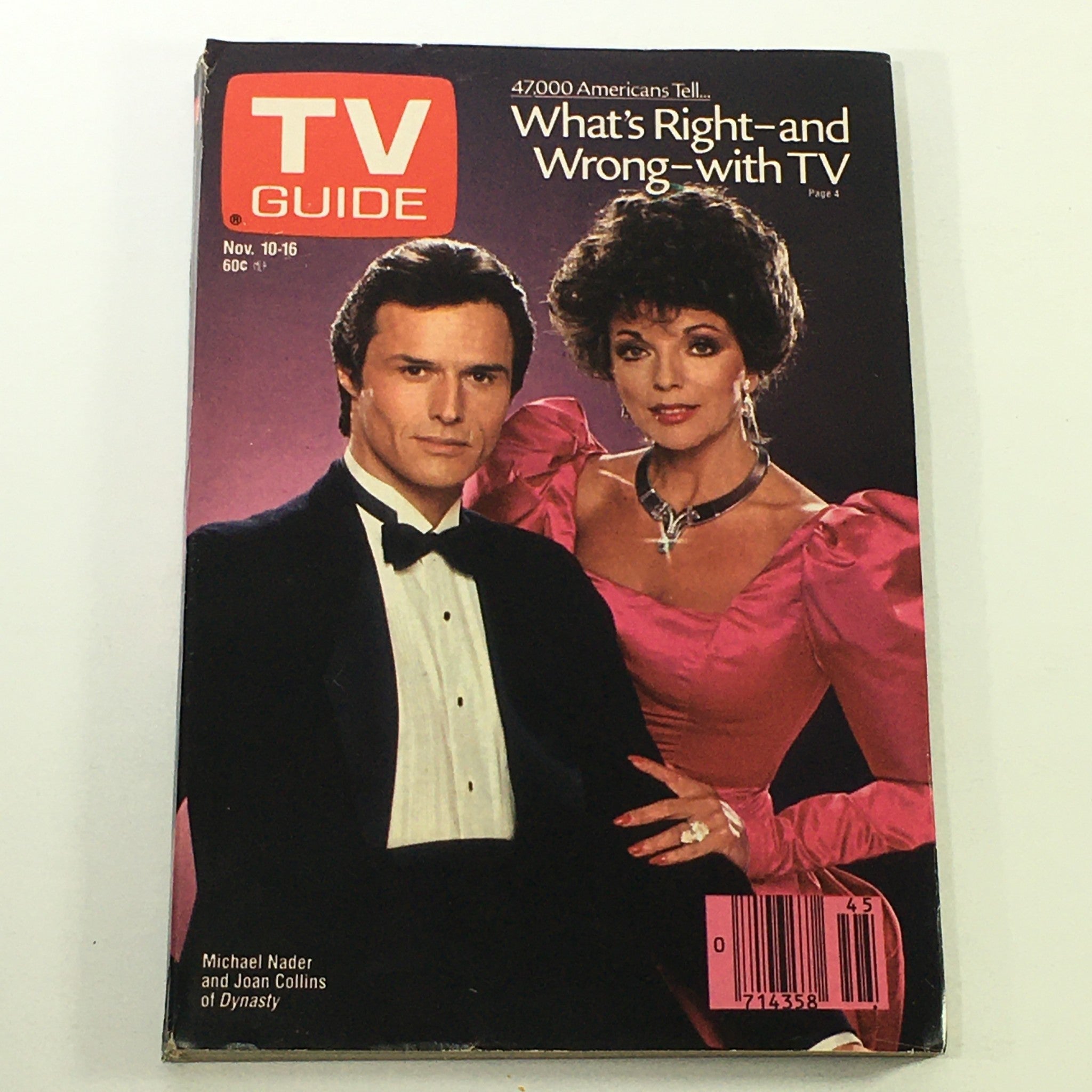 VTG TV Guide Magazine November 10-16 1984 - Michael Nader and Joan Collins