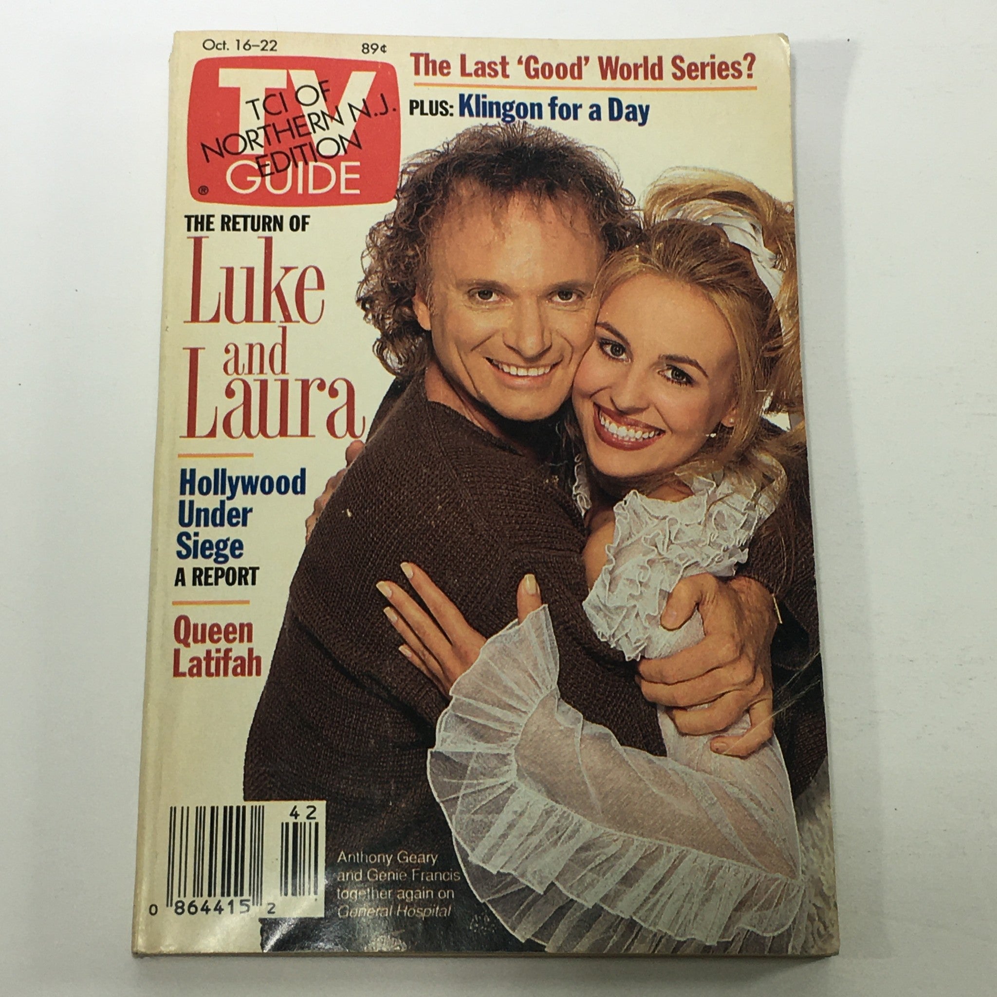 VTG TV Guide Magazine October 16-22 1993 - Anthony Geary and Genie Francis