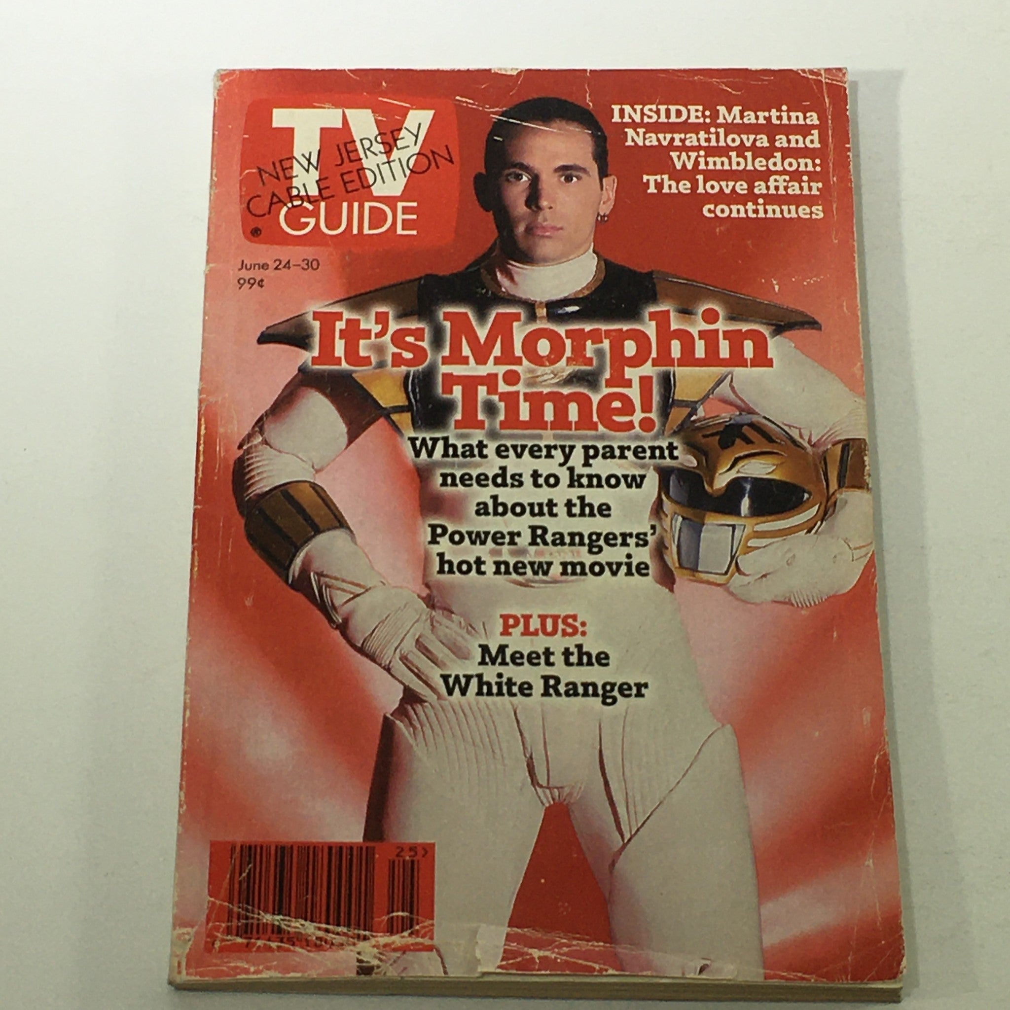 VTG TV Guide Magazine June 24-30 1995 - Jason David Frank as White Ranger