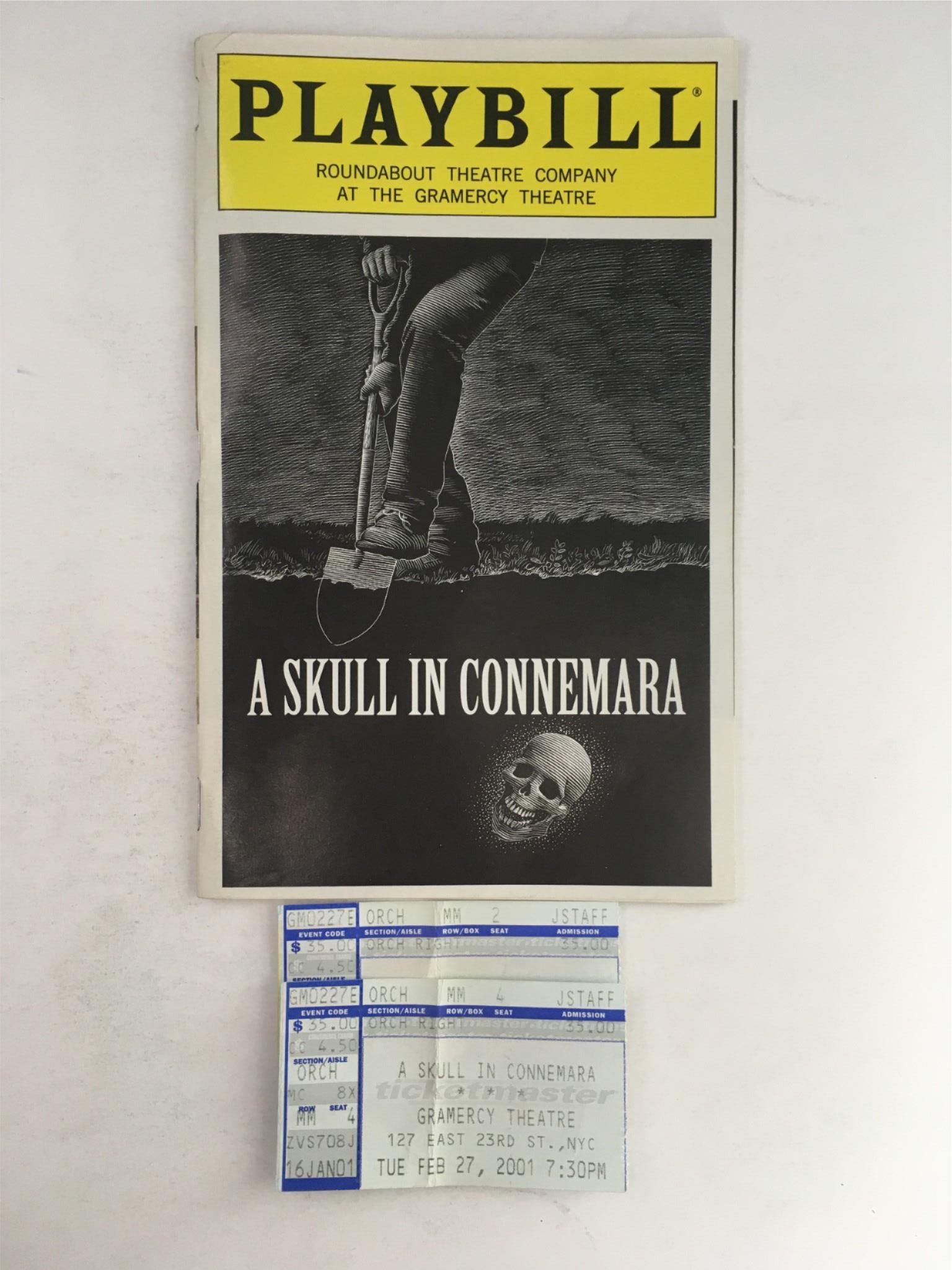 2001 Playbill A Skull In Connemara by Martin McDonagh at Gramercy Theatre