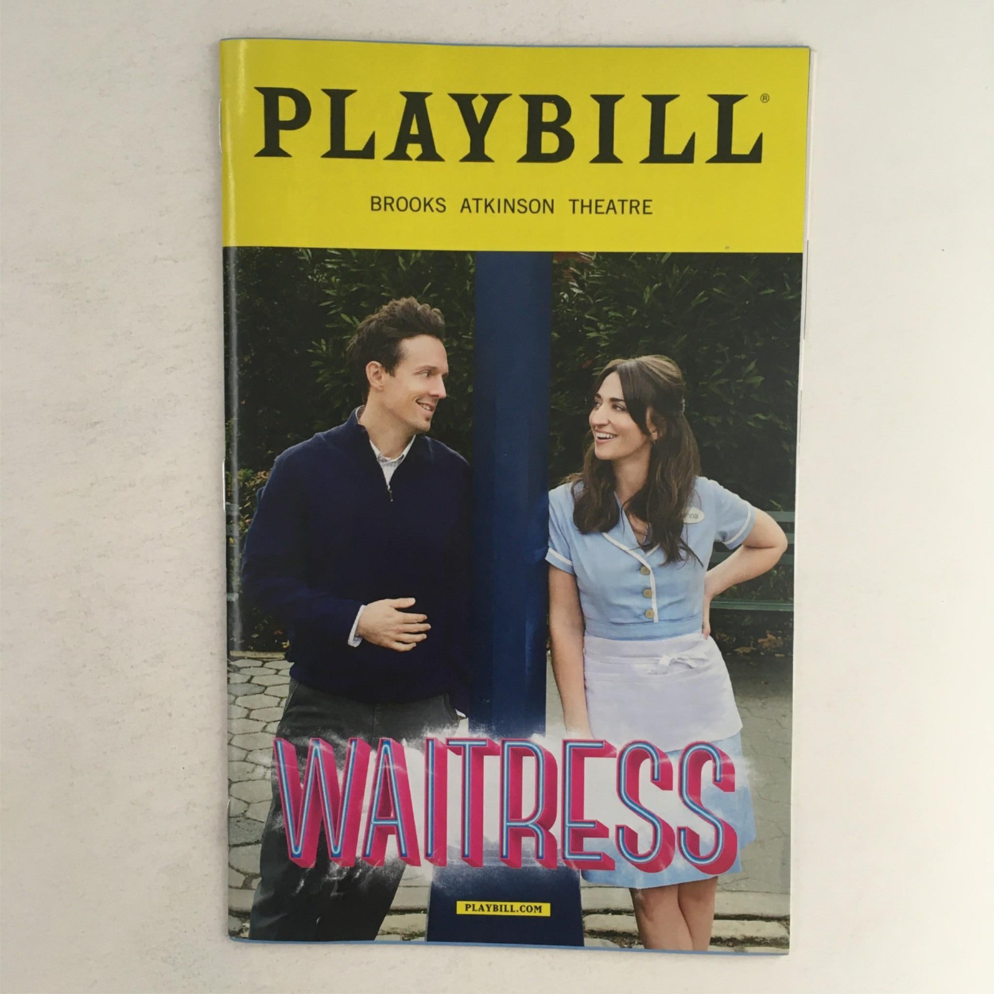 2018 Playbill Waitress by Jason Mraz, Sara Bareilles at Brooks Atkinson Theatre