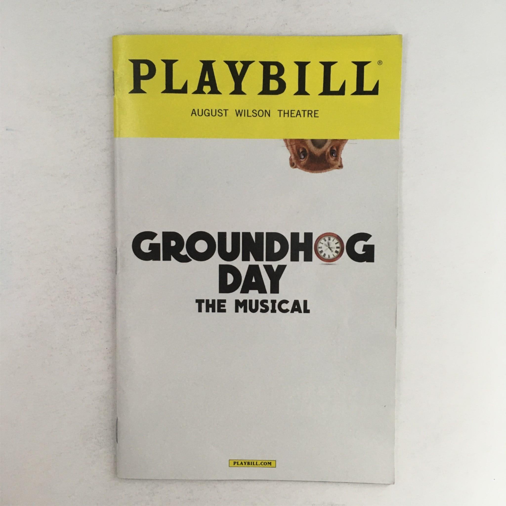 2017 Playbill Groundhog Day The Musical by Andy Karl at August Wilson Theatre