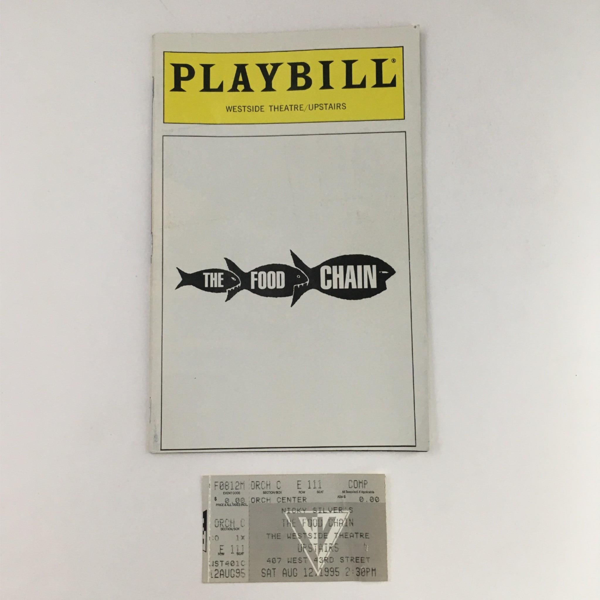 1995 Playbill The Food Chain by Nick Silver, Robert Falls at Westside Theatre