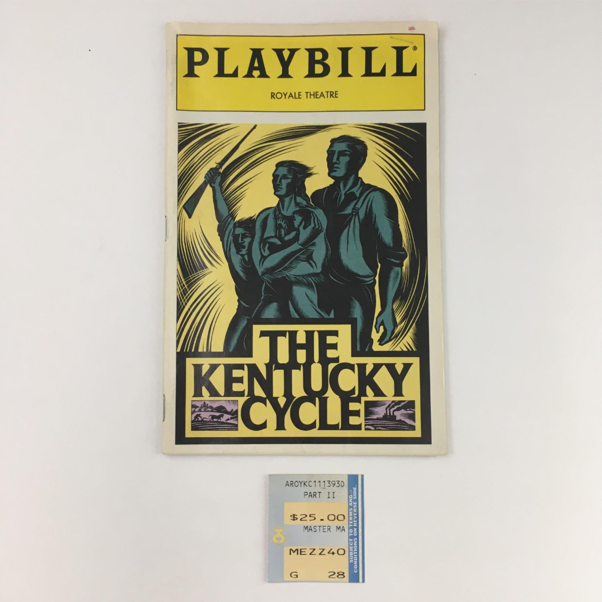 1993 Playbill The Kentucky Cycle by Robert Schenkkan at Royal Theatre