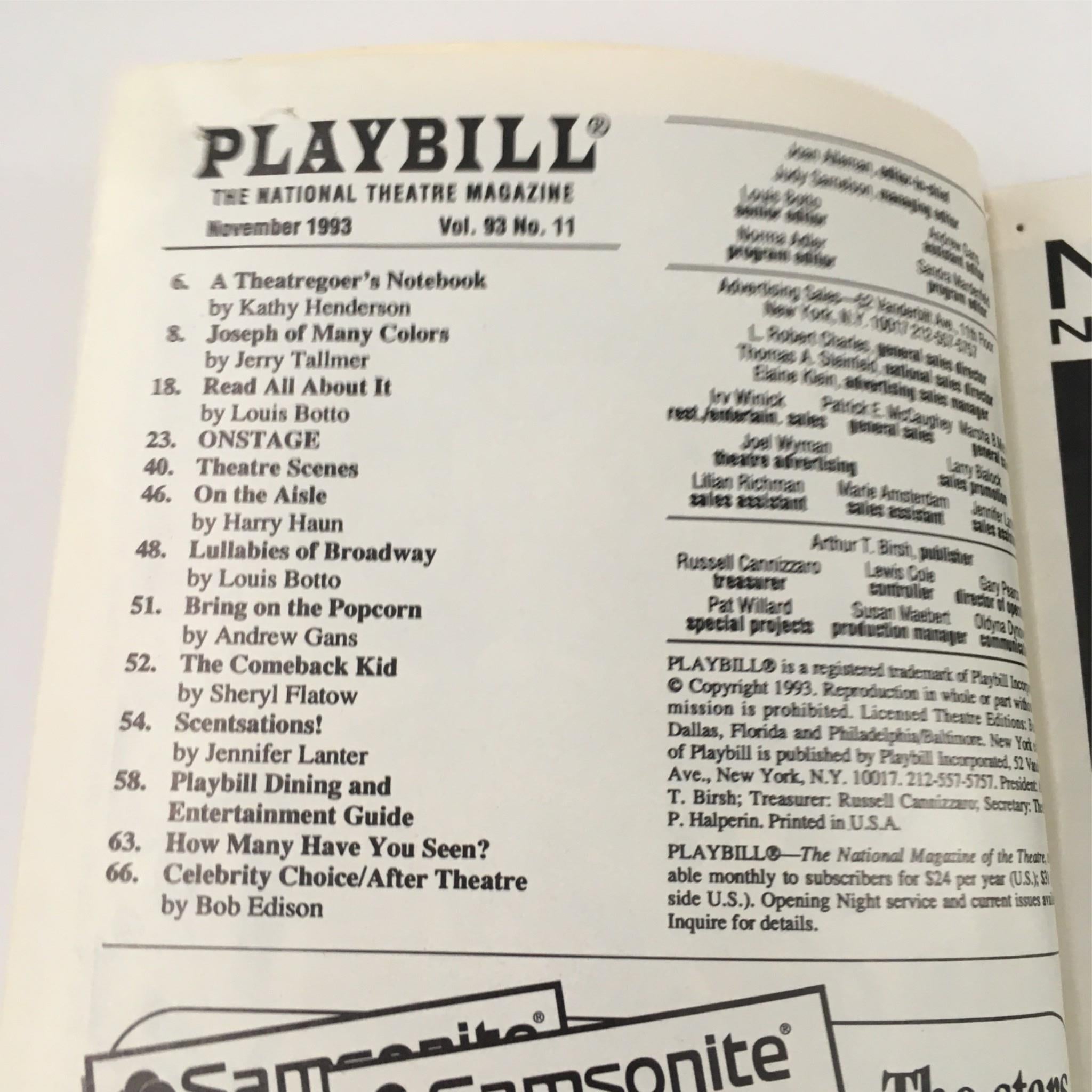 1993 Playbill The Kentucky Cycle by Robert Schenkkan at Royal Theatre