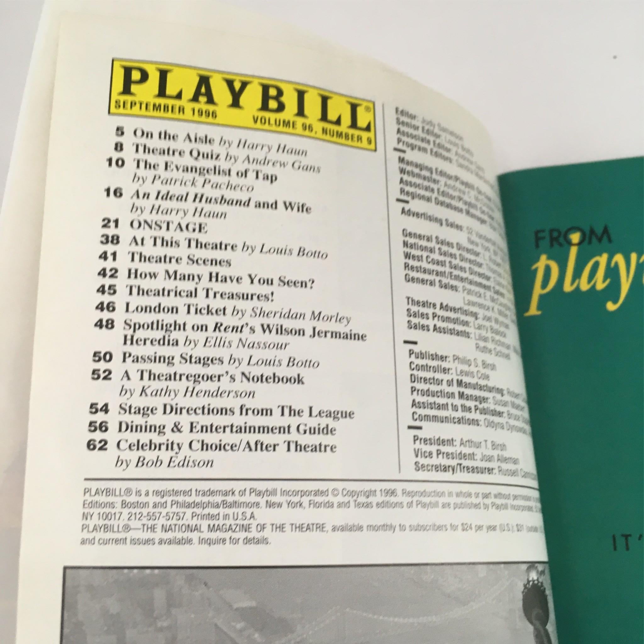 1996 Playbill Radio Gals by Marcia Milgrom Dodge at John Houseman Theatre