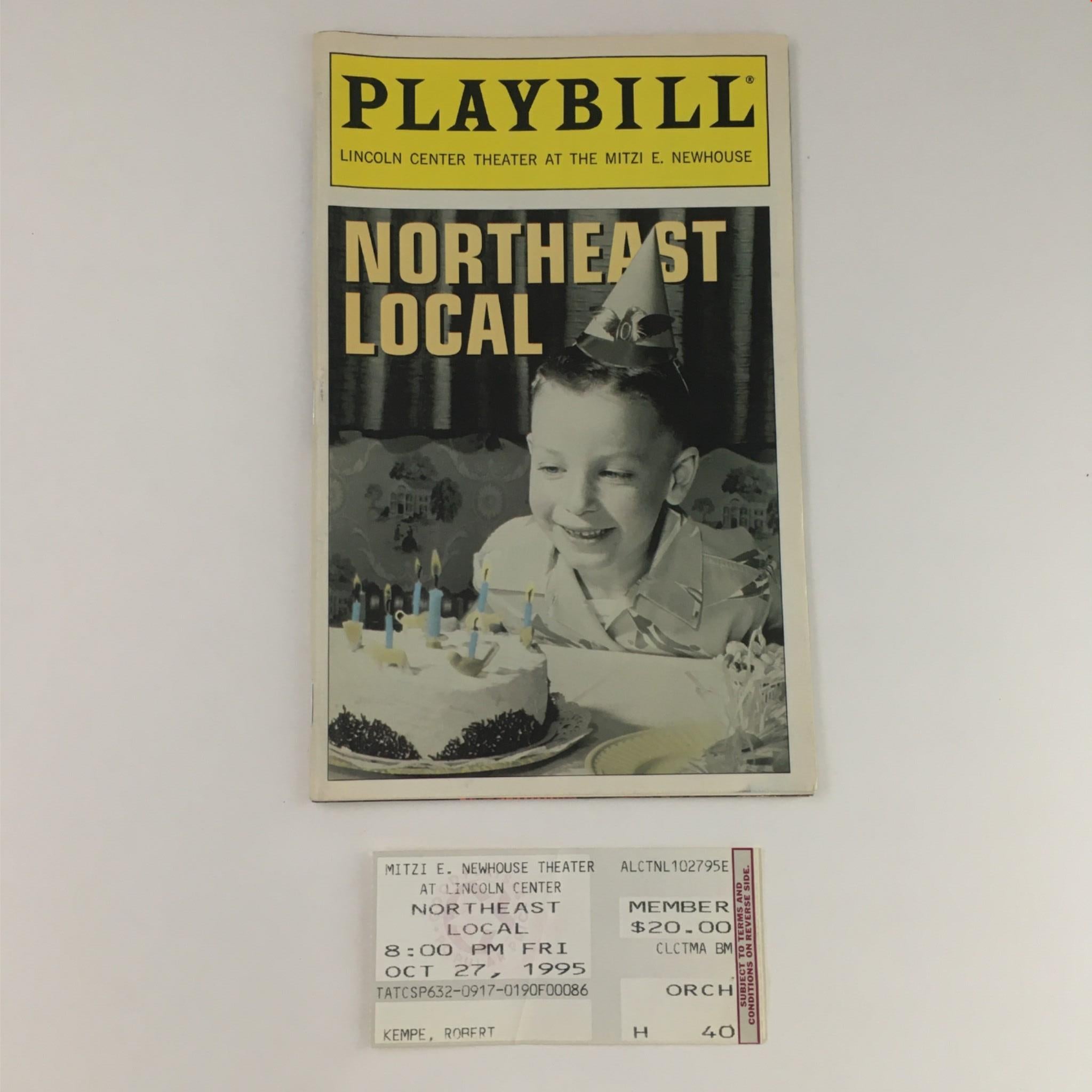 1995 Playbill Northeast Local by Tom Donaghy, Gerald Gutierrez at Lincoln Center