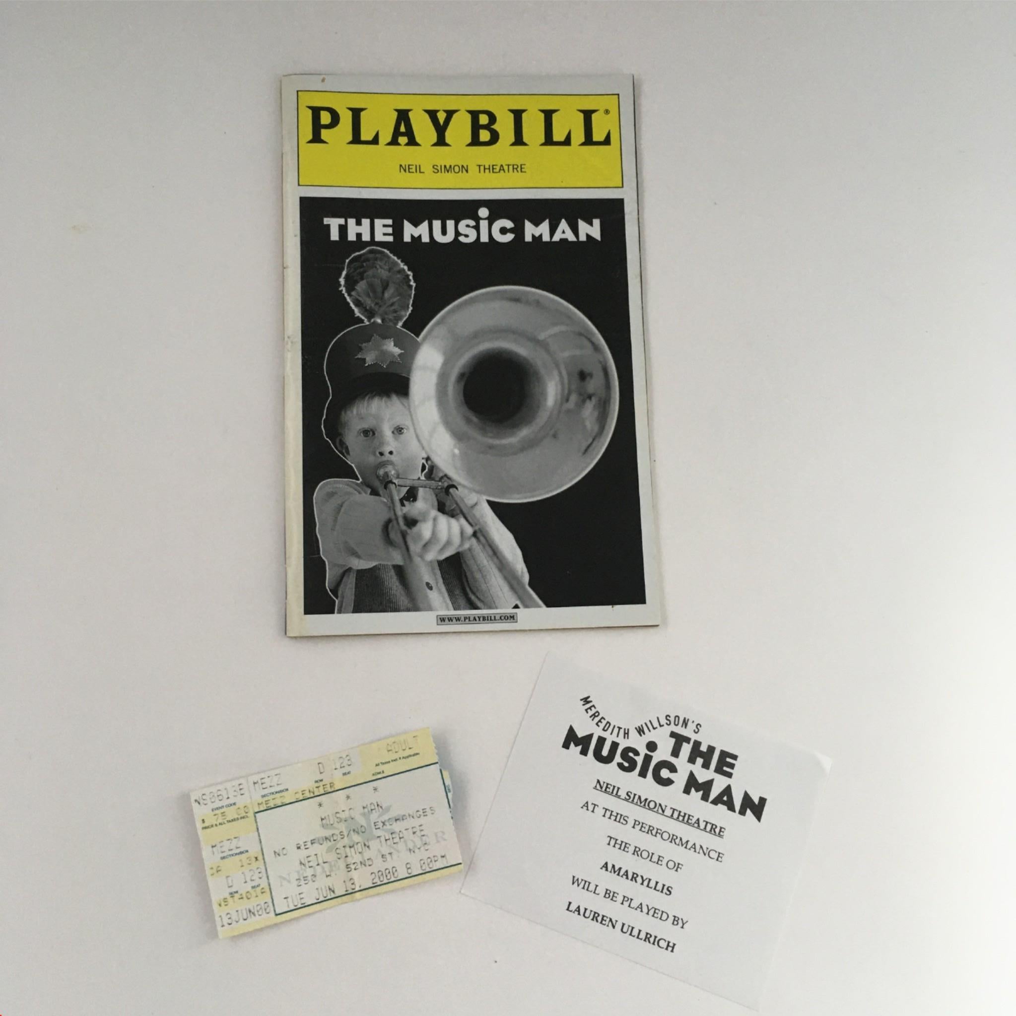 2000 Playbill The Music Man by Meredith Wilson at Neil Simon Theatre