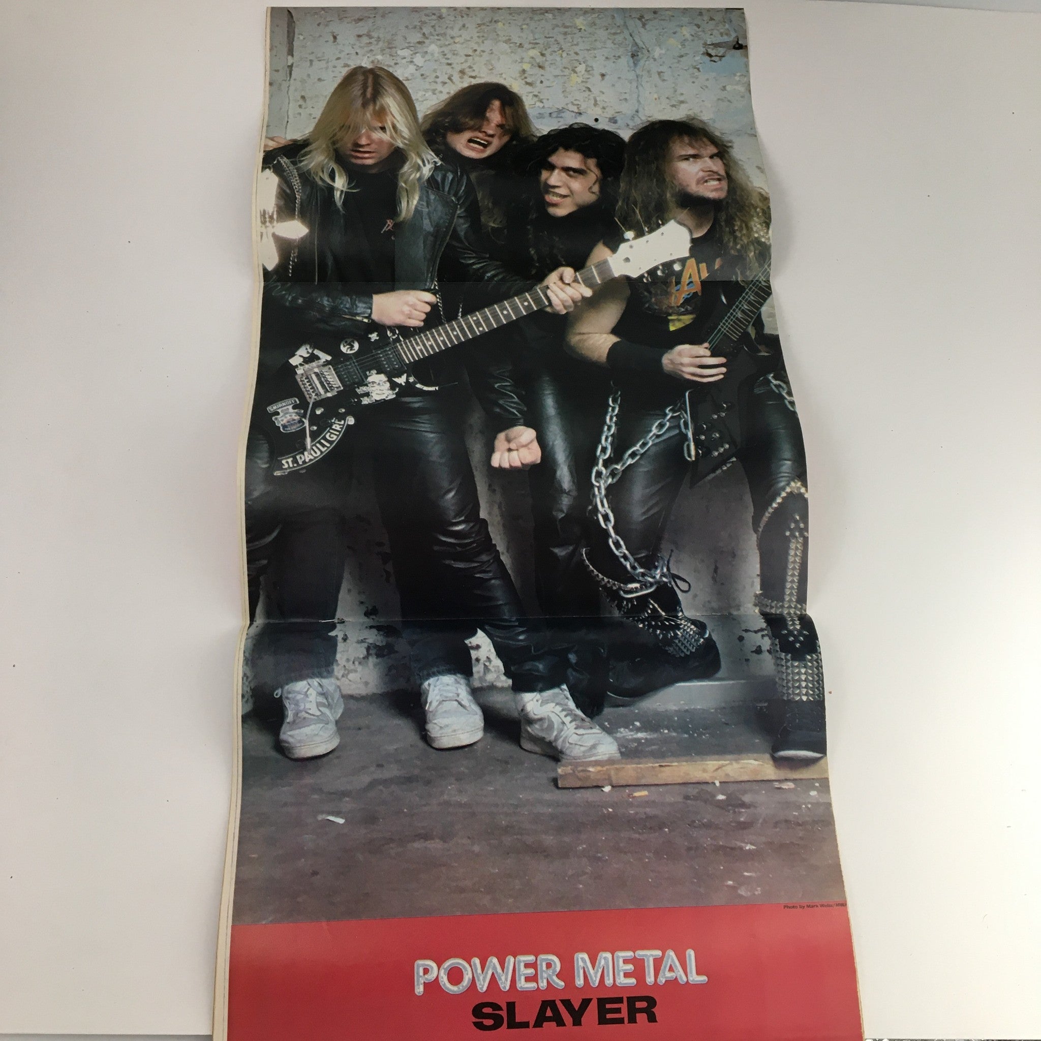 Hit Parader Power Metal February 1988 Metallica Kirk Hammett, w Poster No Label