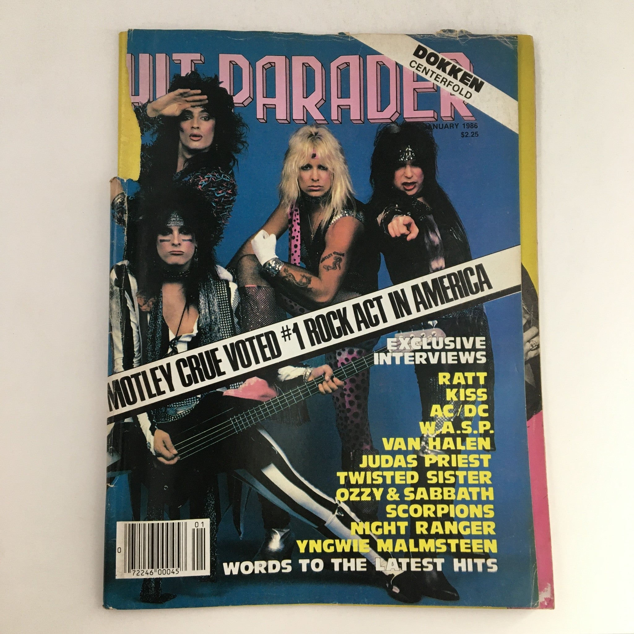 Hit Parader Magazine January 1986 Motley Crue & Dokken, No Poster No Label