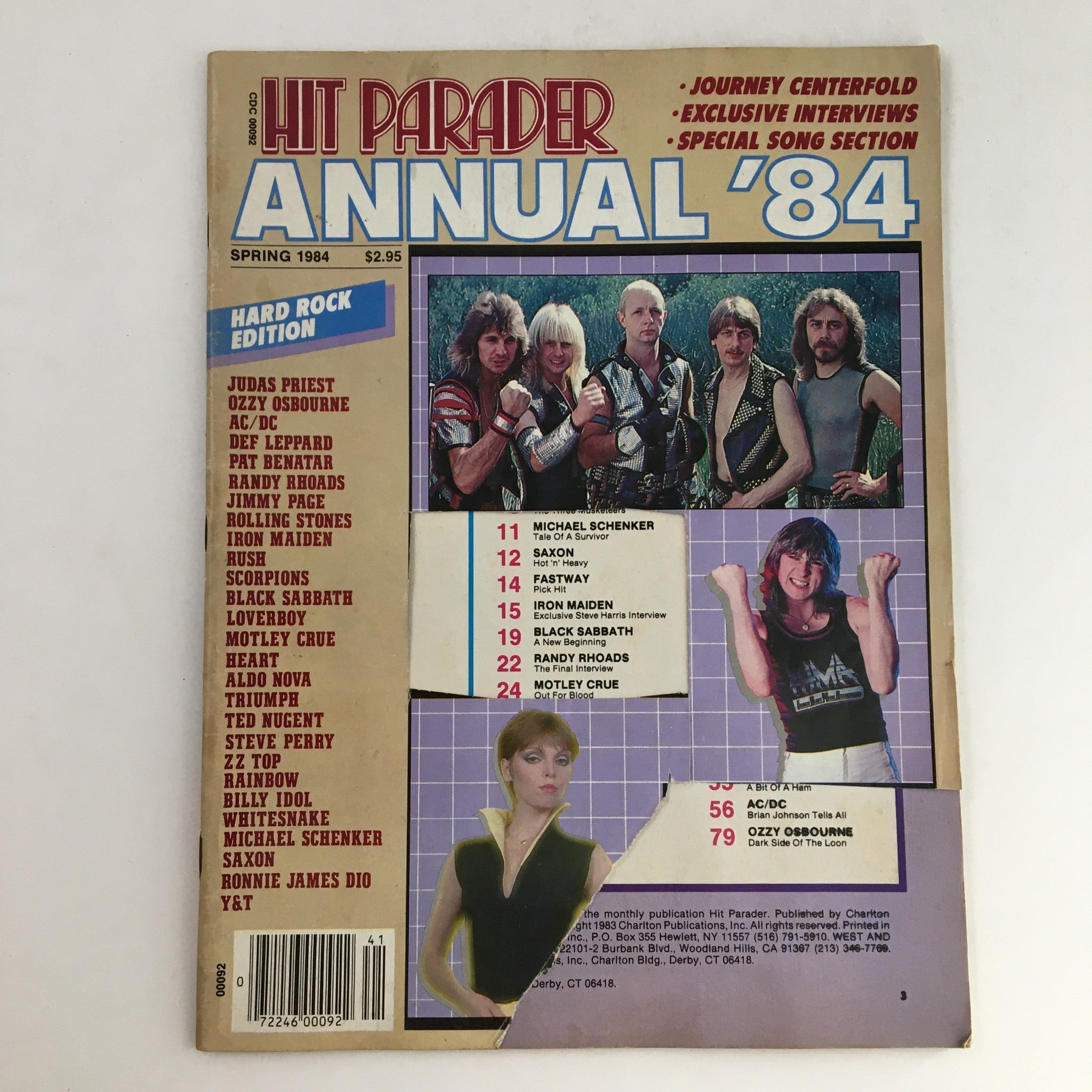 Hit Parader Magazine Annual Spring 1984 Judas Priest & Ozzy, No Poster No Label