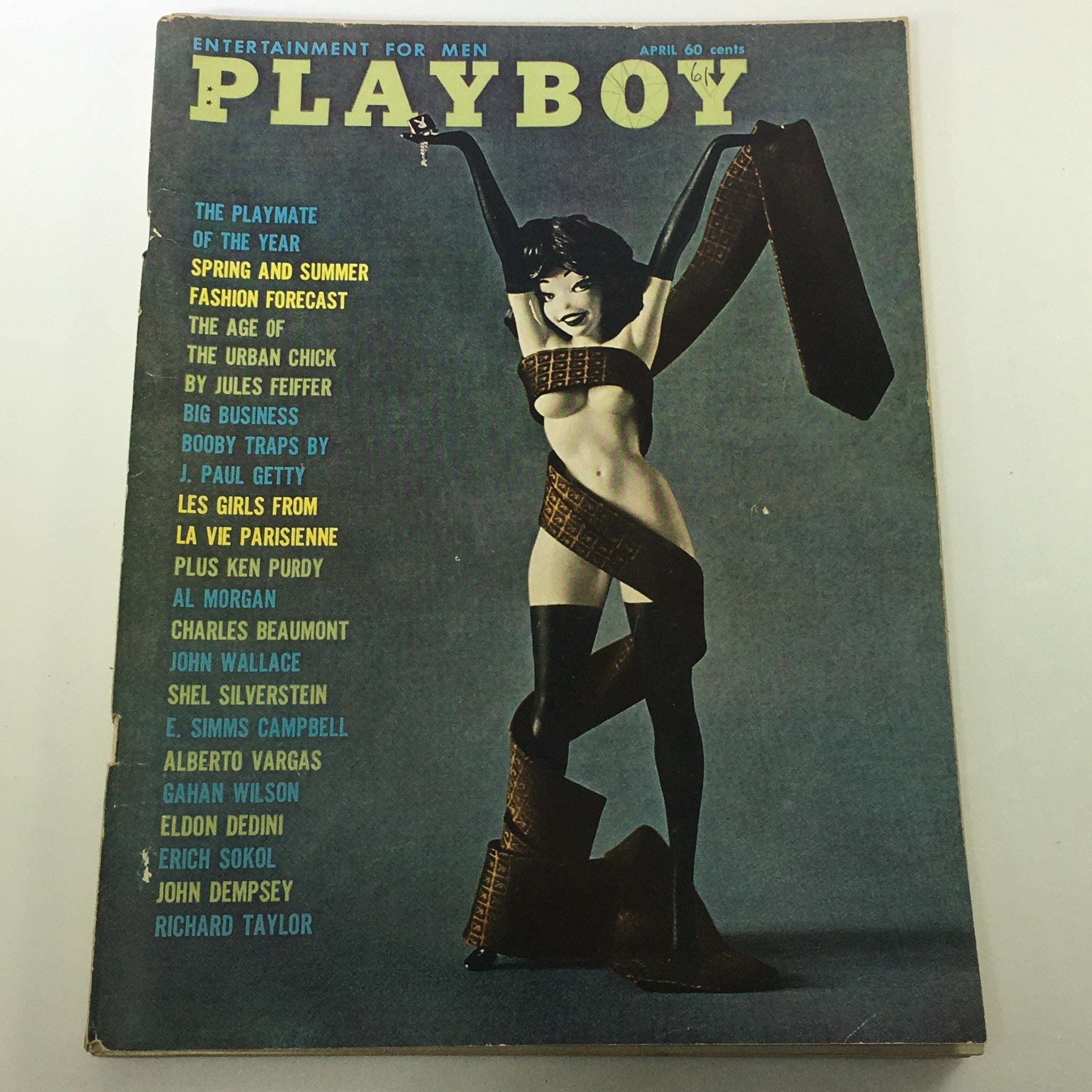 VTG Playboy Magazine April 1961 Vol. 8 #4 - Playmate Nancy Nielsen / Newsstand