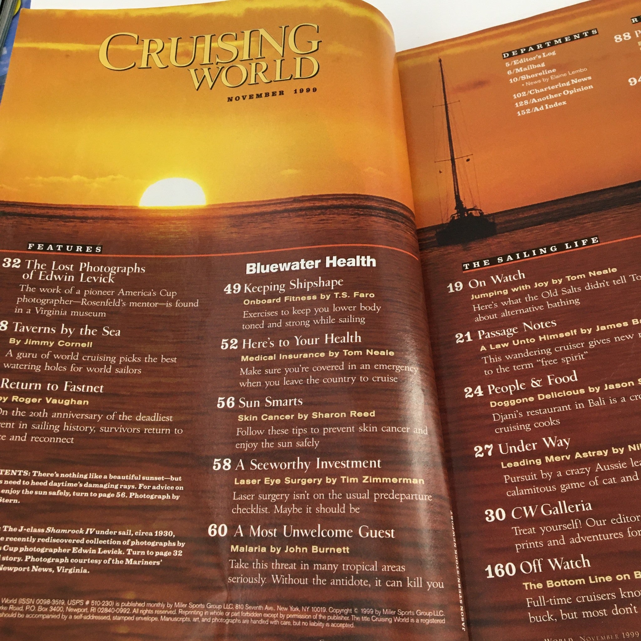 Cruising World Magazine November 1999 Edwin Levick's Masterpieces, No Label