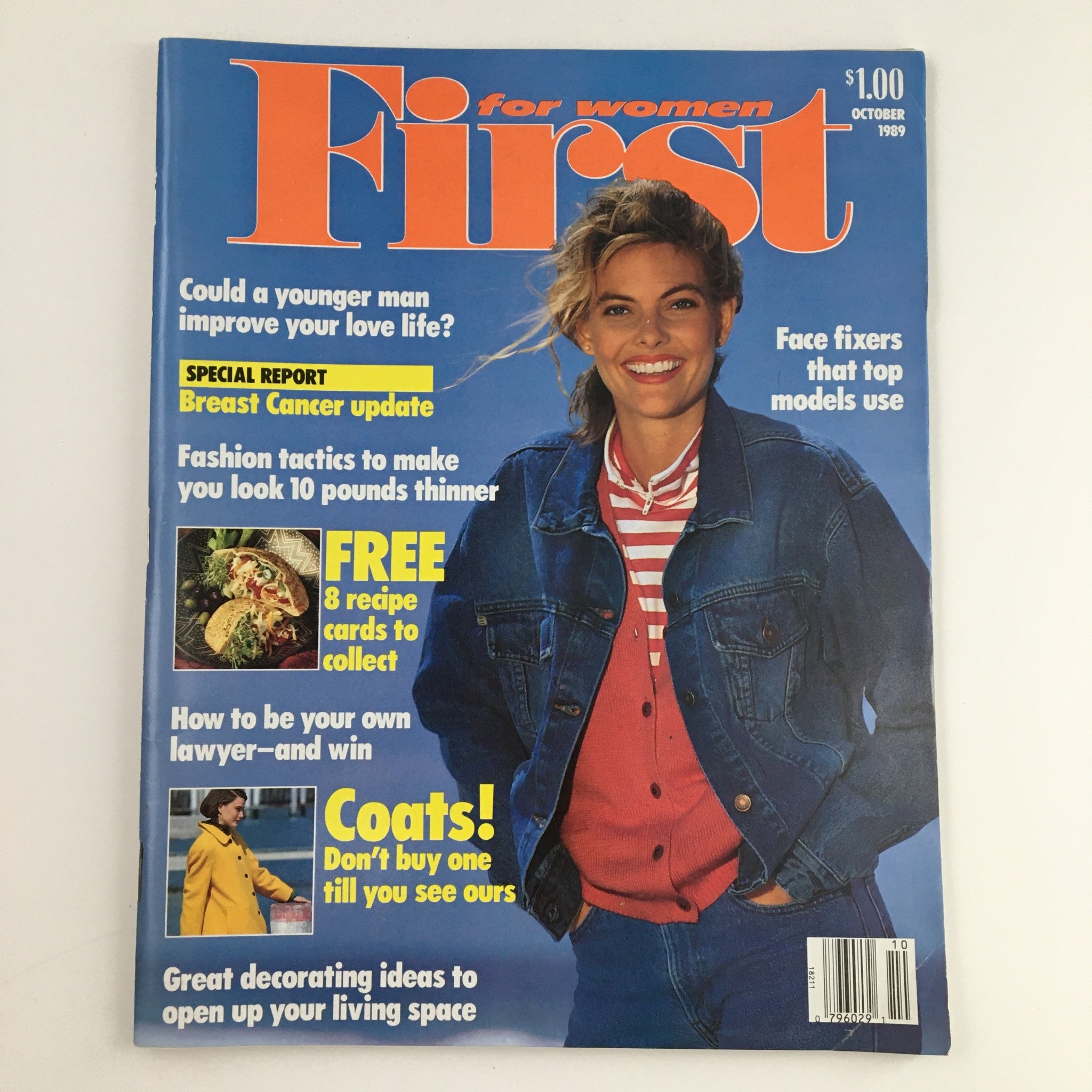 First for Women Magazine October 1989 Face Fixers That Top Model Use, No Label