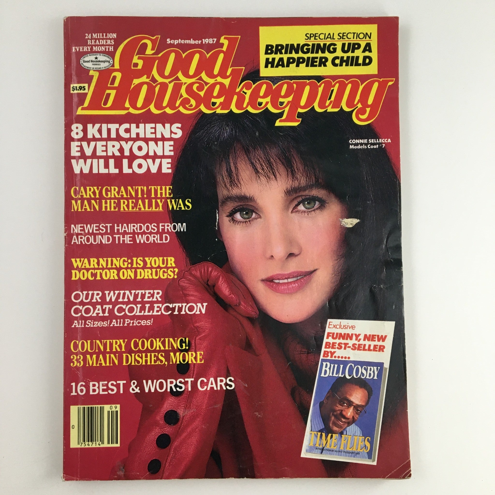 Good Housekeeping Magazine September 1987 Connie Sellecca, Bill Cosby, No Label