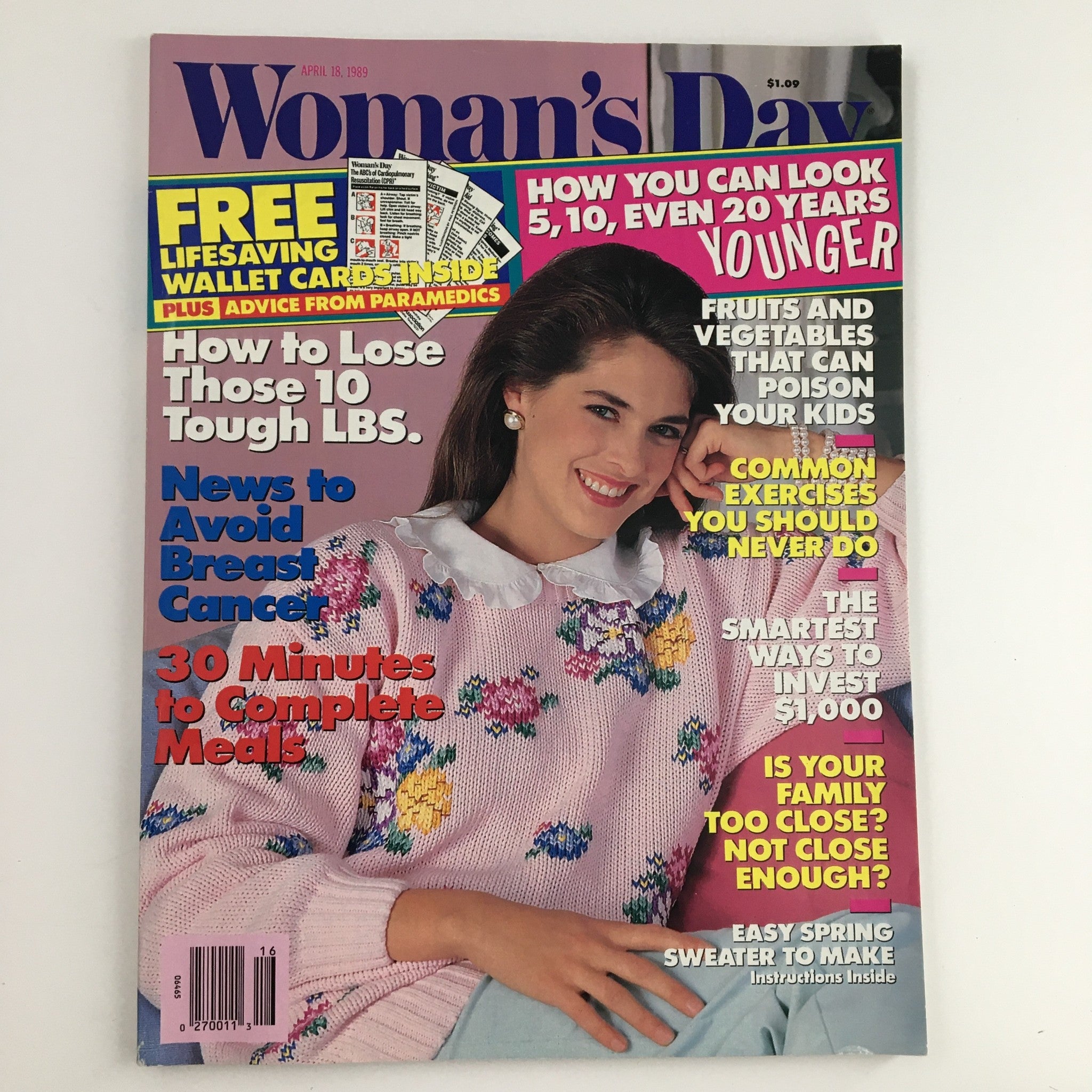 Woman's Day Magazine April 18 1989 News To Avoid Breast Cancer, No Label