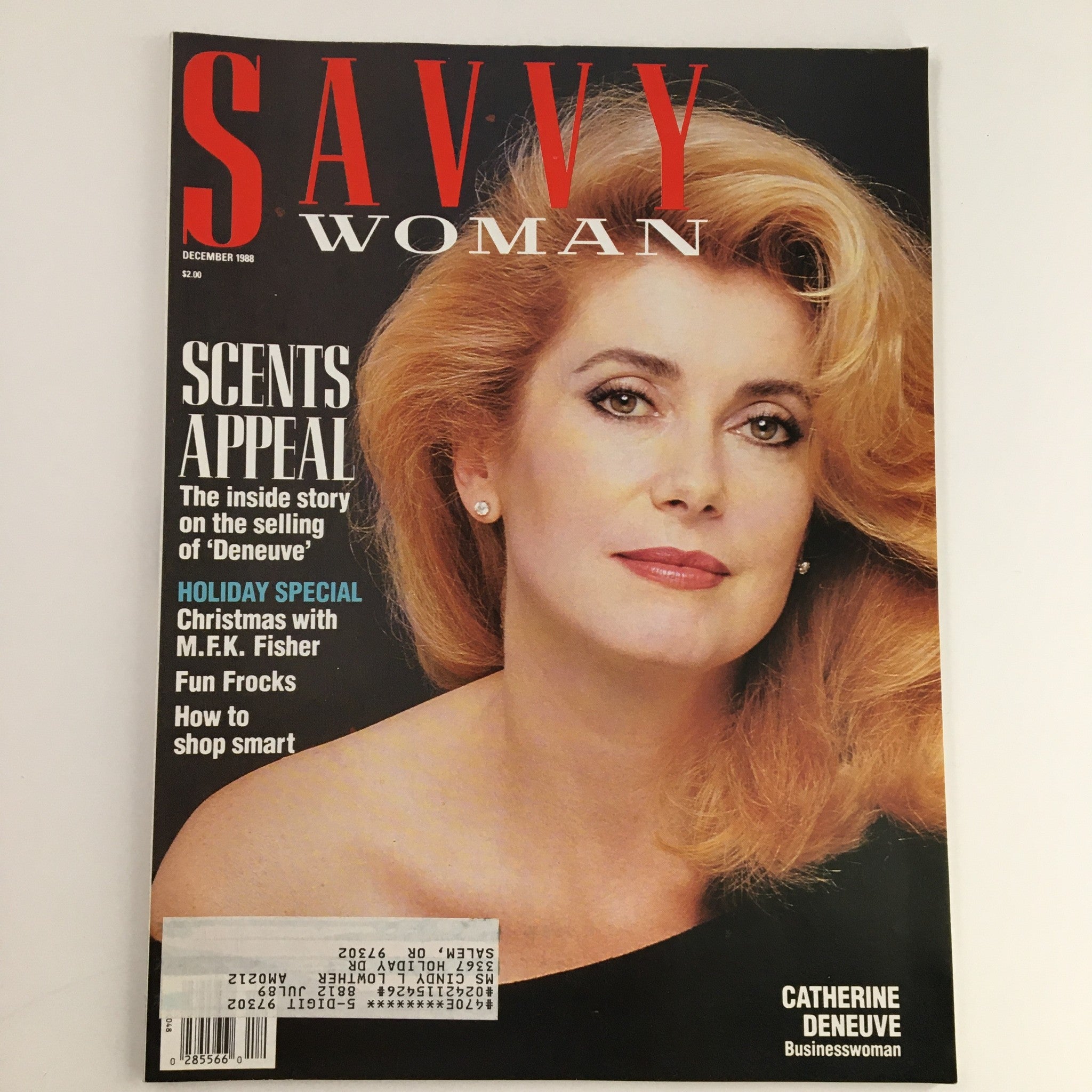 Savvy Woman Magazine December 1988 Businesswoman Catherine Deneuve