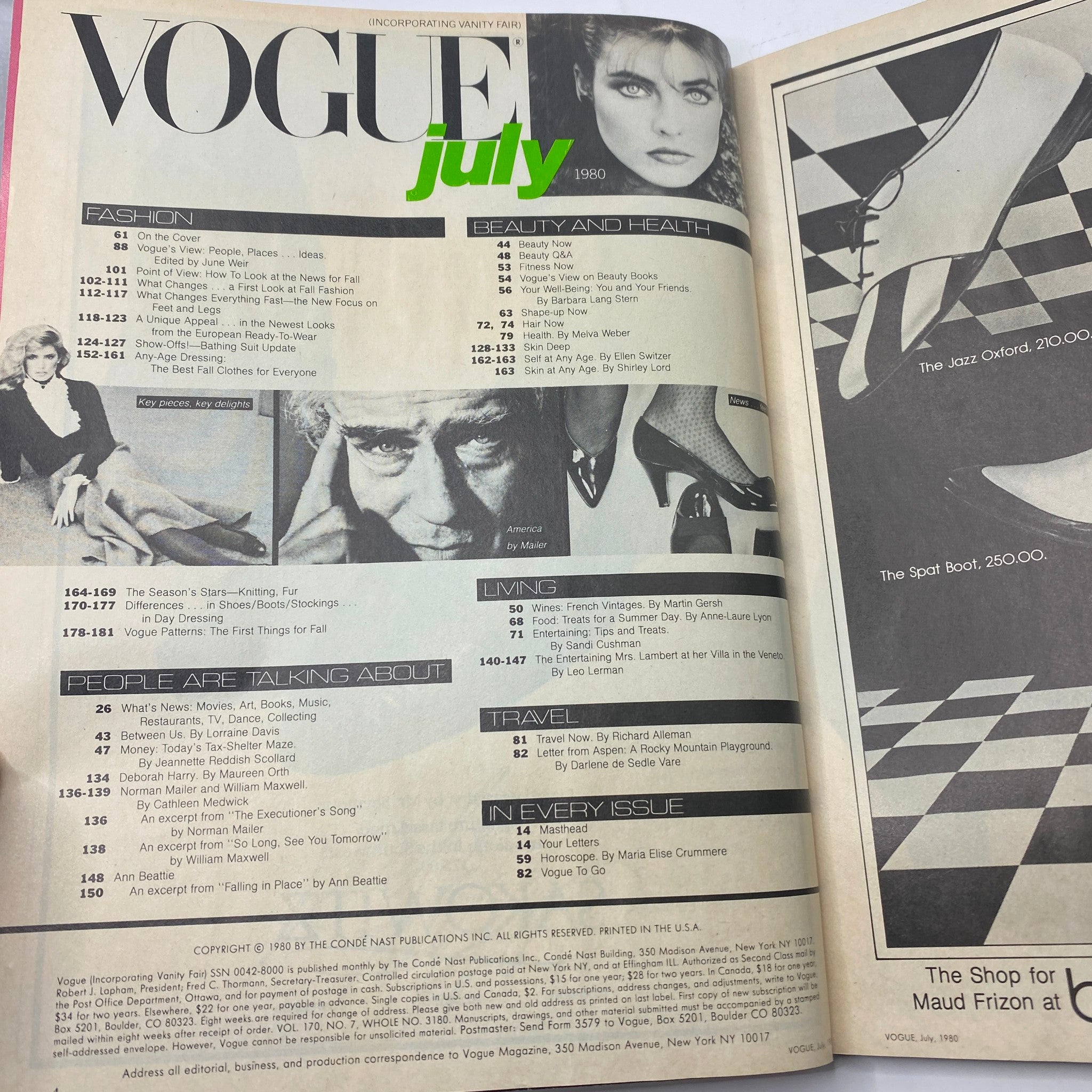 VTG Vogue Magazine July 1980 Nancy Donahue by Richard Avedon