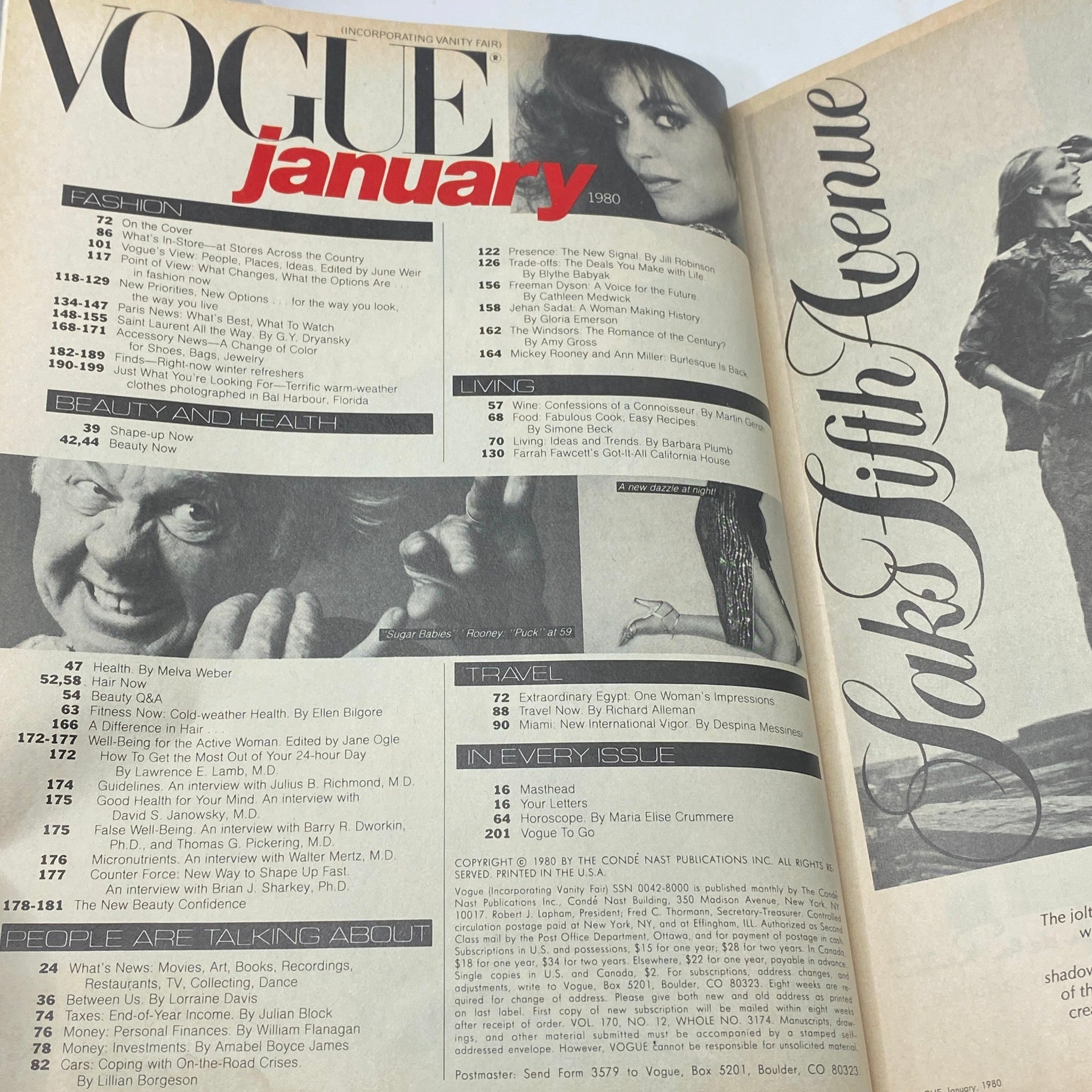 VTG Vogue Magazine January 1980 Nancy Donahue by John Stember