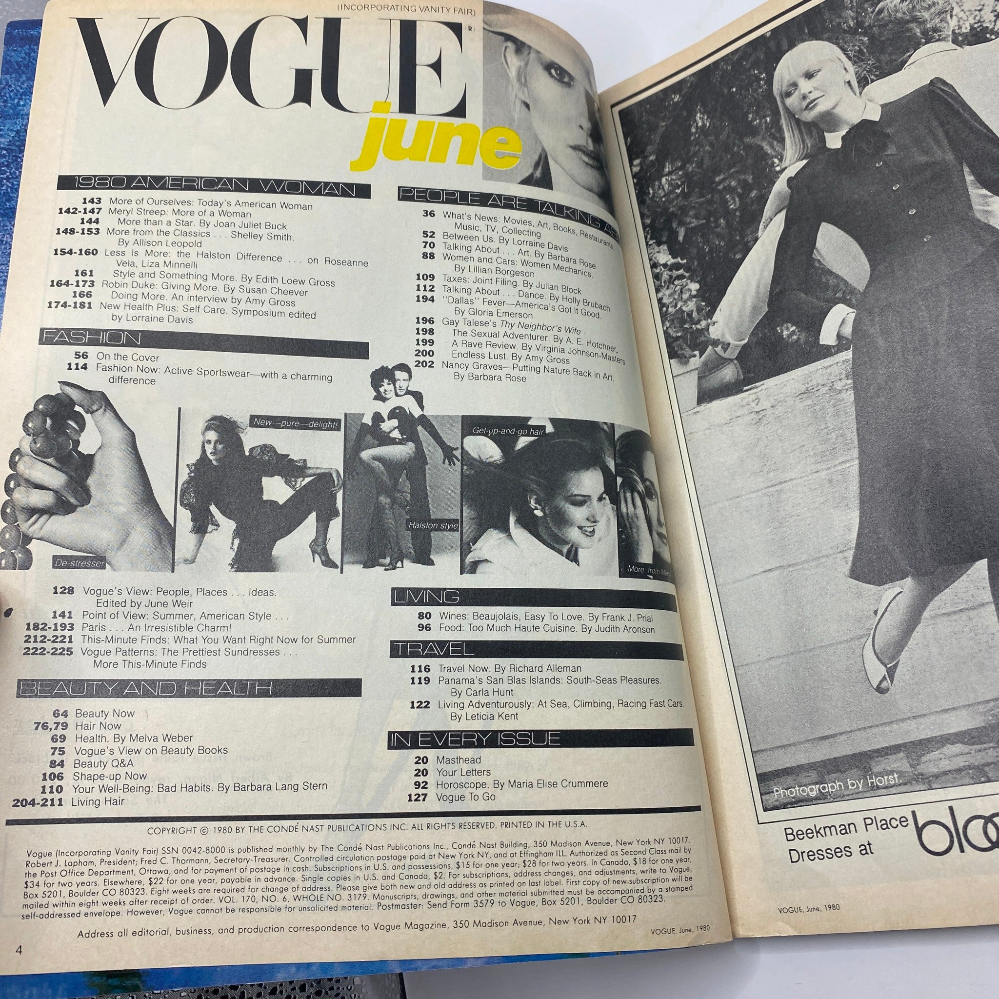 VTG Vogue Magazine June 1980 Kim Alexis by Francesco Scavullo