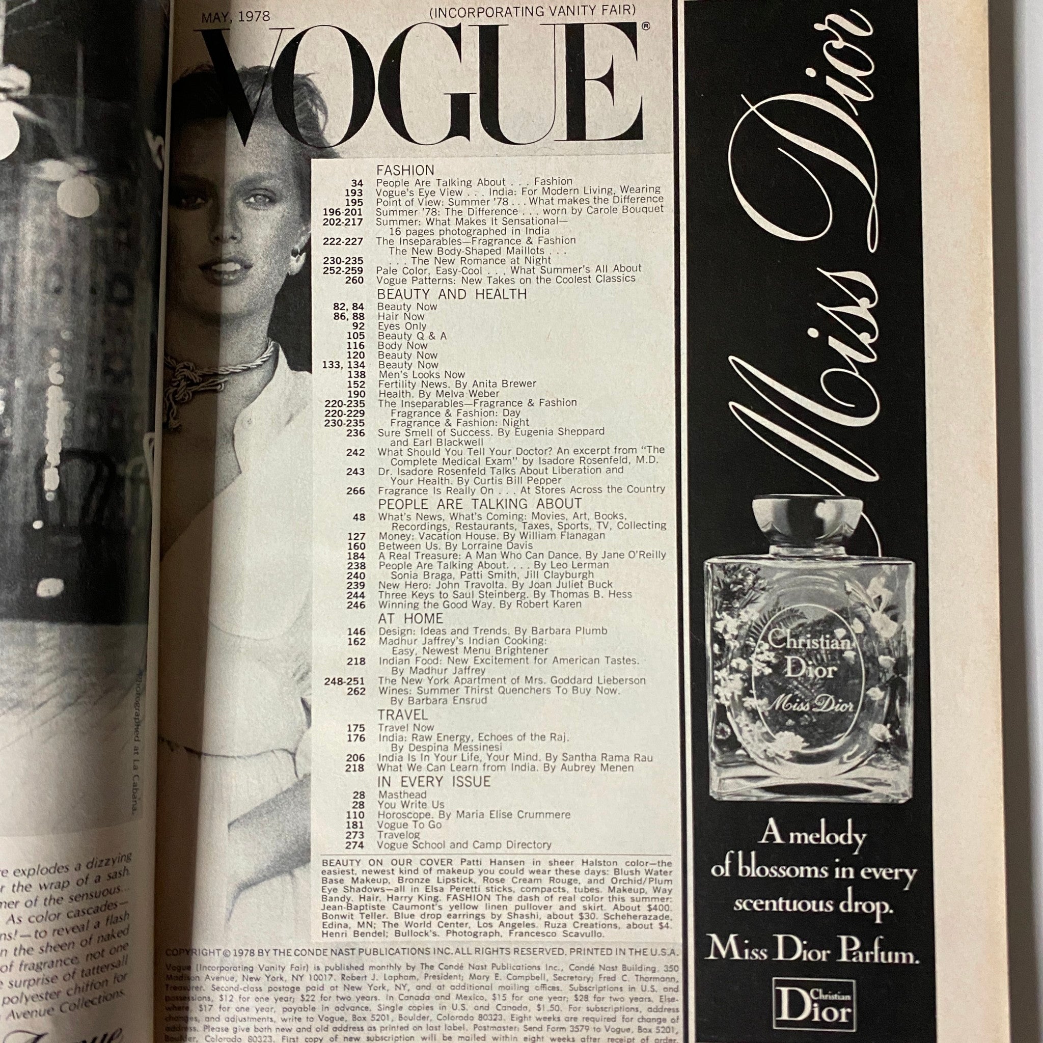 VTG Vogue Magazine May 1978 Patti Hansen by Francesco Scavullo