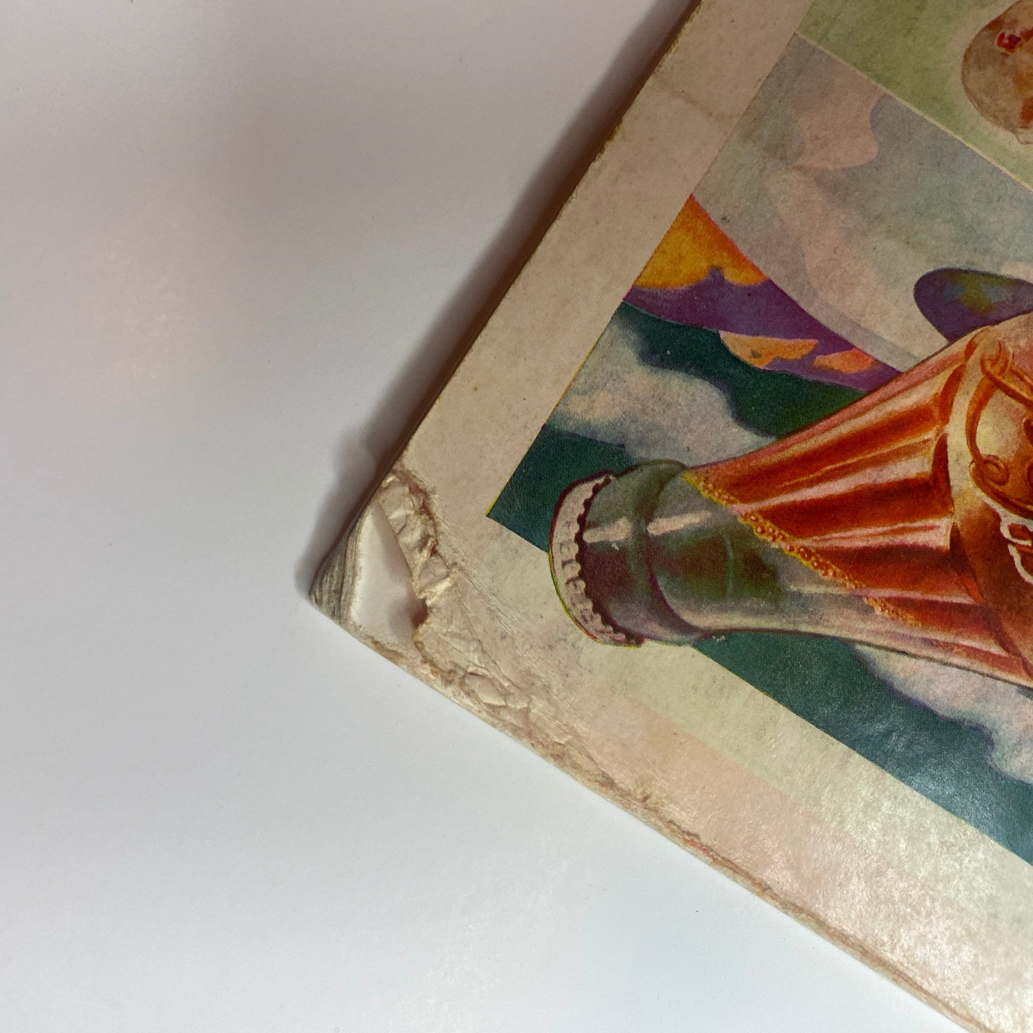 Close-up of the back cover of Time Magazine August 16, 1937 Vol 30 No. 7, featuring a colorful Coca-Cola advertisement with a bottle and vibrant artwork.