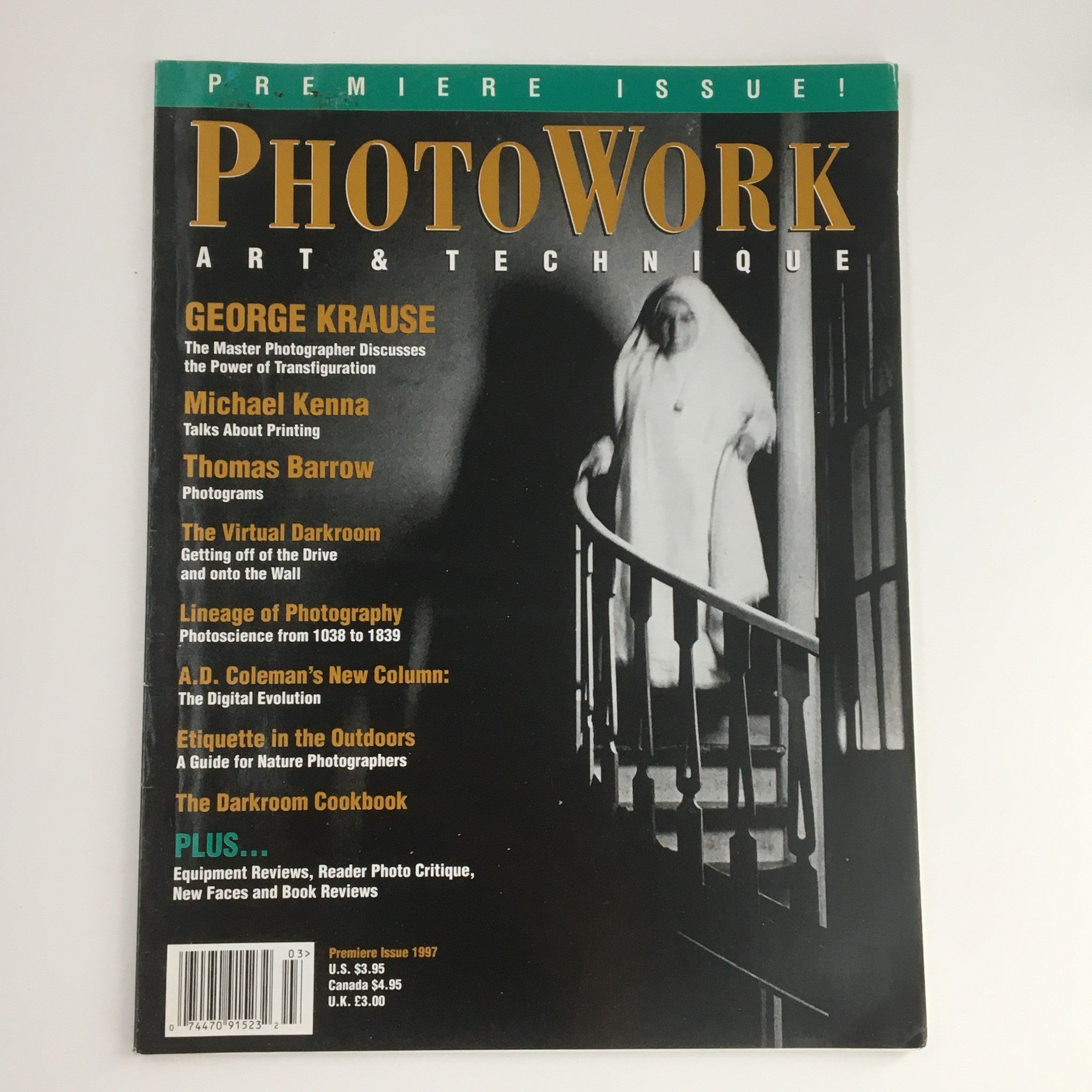Cover of Photo Work Art & Technique Magazine 1997 featuring Master George Krause, showcasing photography topics and articles including interviews and techniques in the art of photography.
