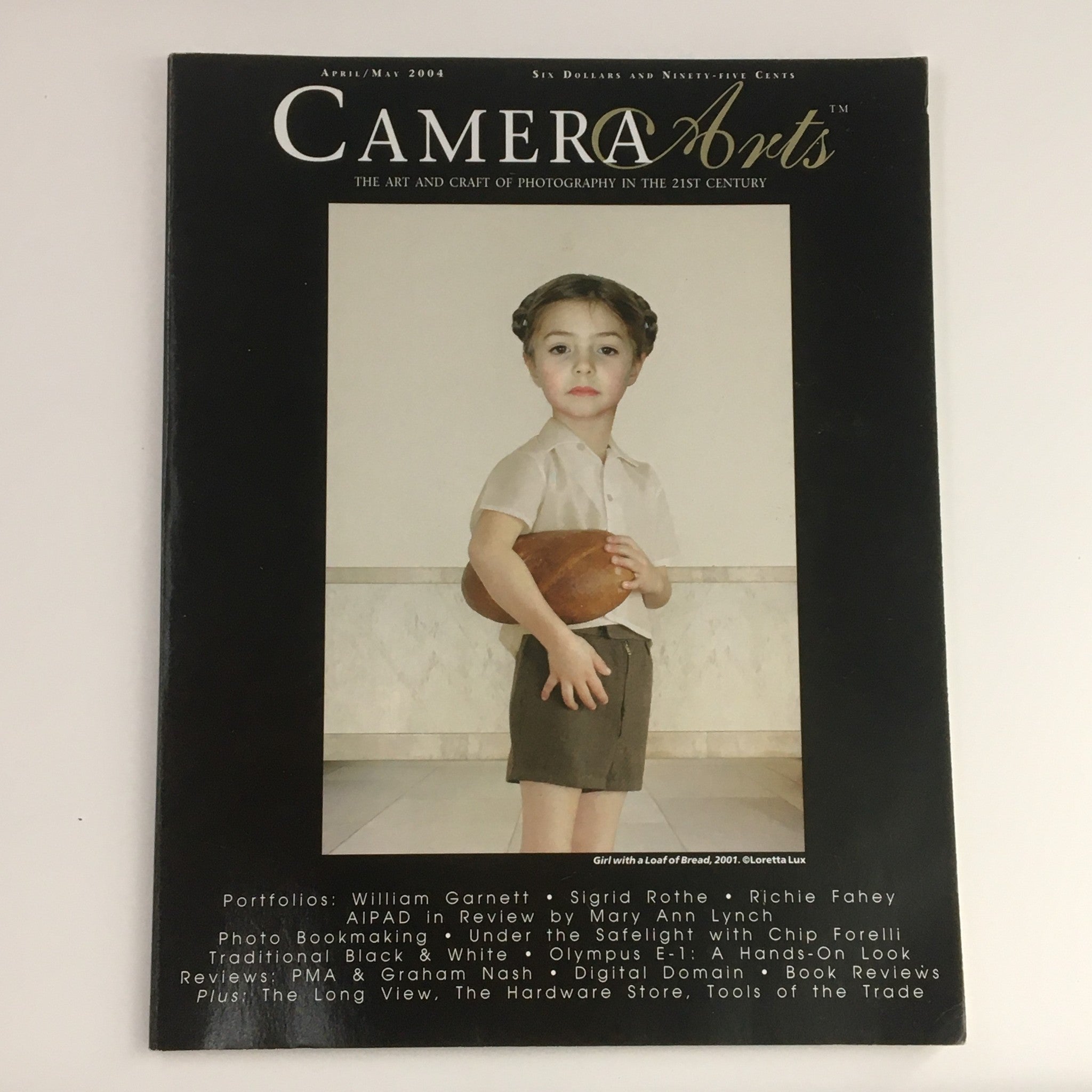 Camera Arts Magazine April 2004 Girl with a Loaf Bread by Loretta Lux, No Label