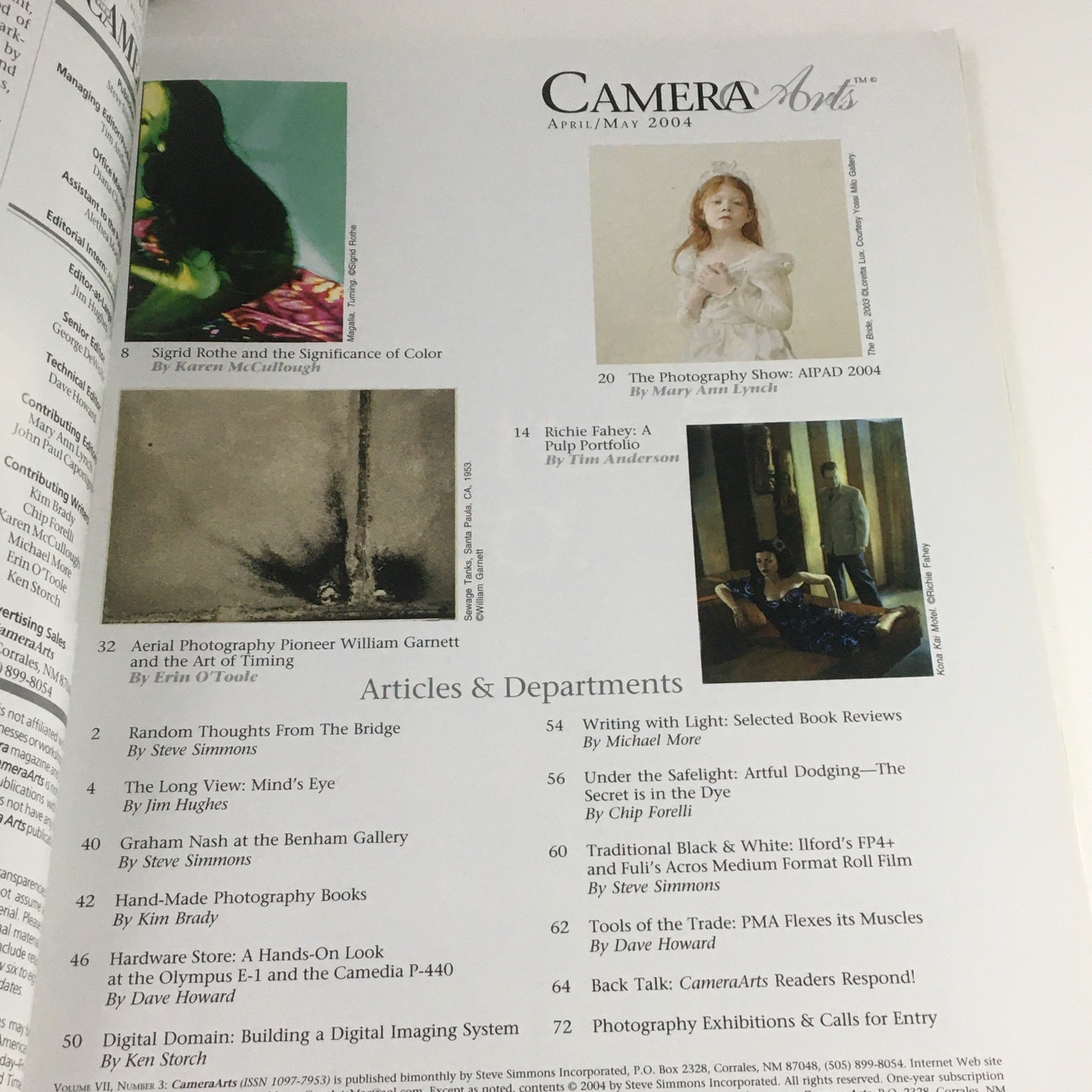 Camera Arts Magazine April 2004 Girl with a Loaf Bread by Loretta Lux, No Label