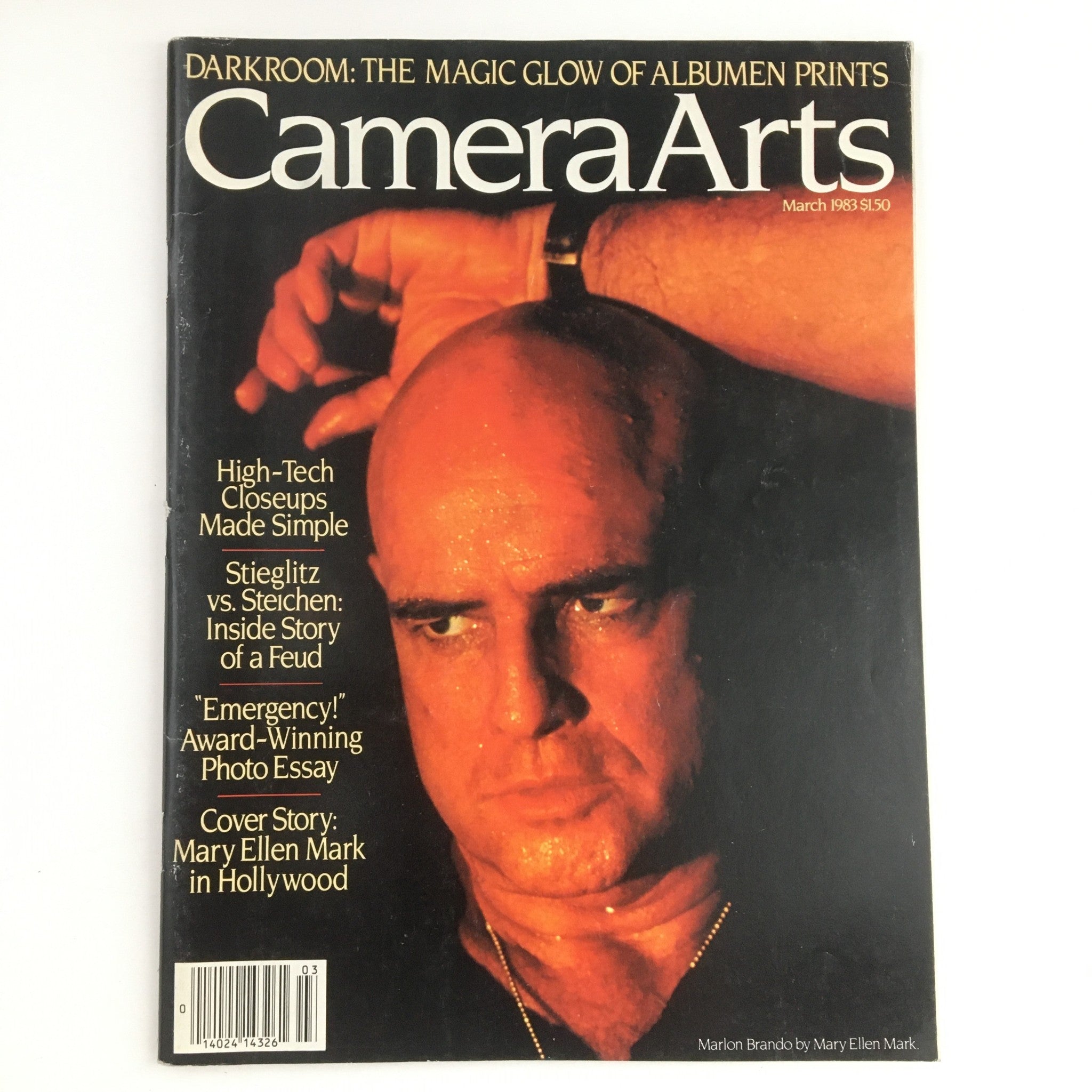 Camera Arts Magazine March 1983 Marlon Brando by Mary Ellen Mark, No Label