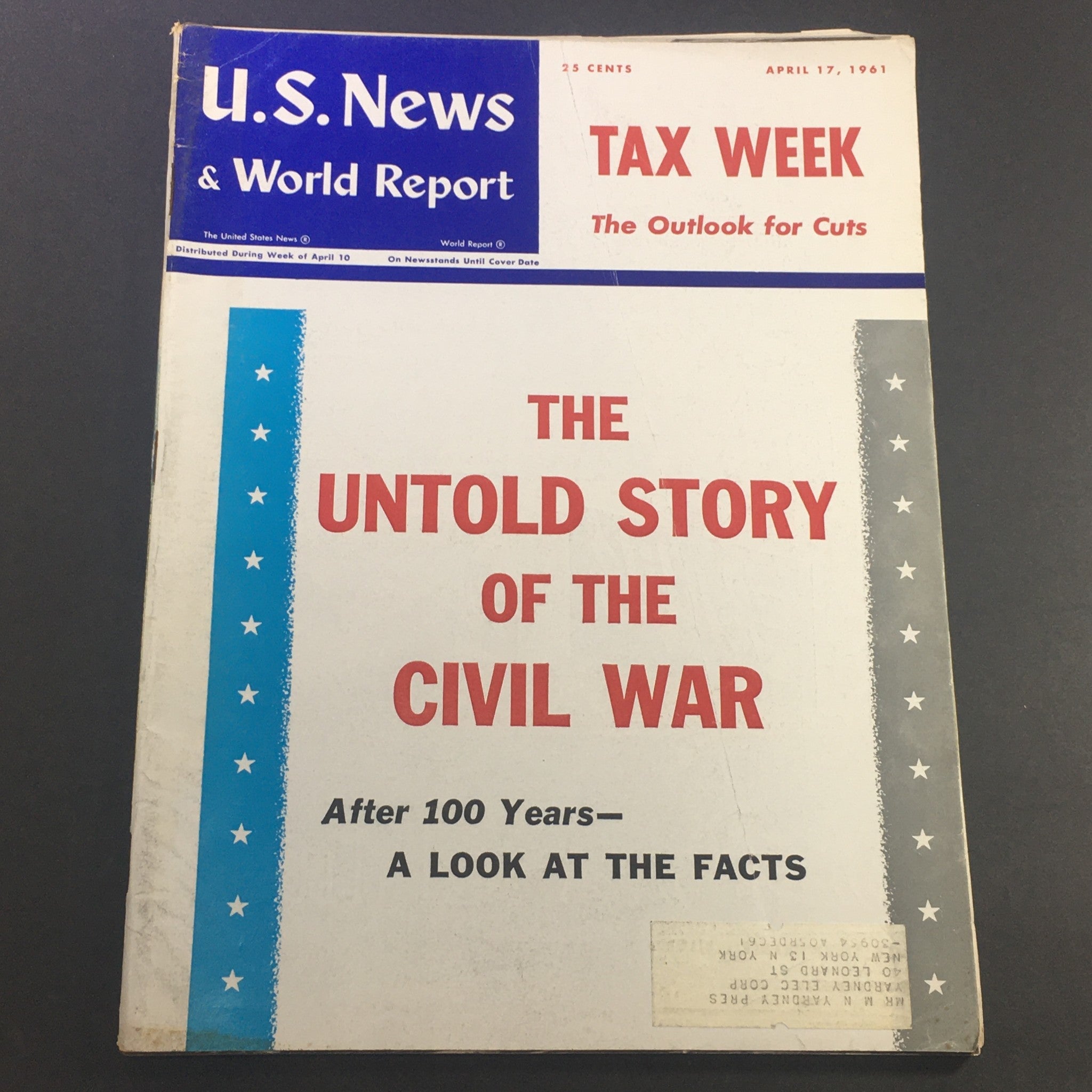 VTG U.S. News & World Report Magazine April 17 1961 - Untold Story Of Civil War