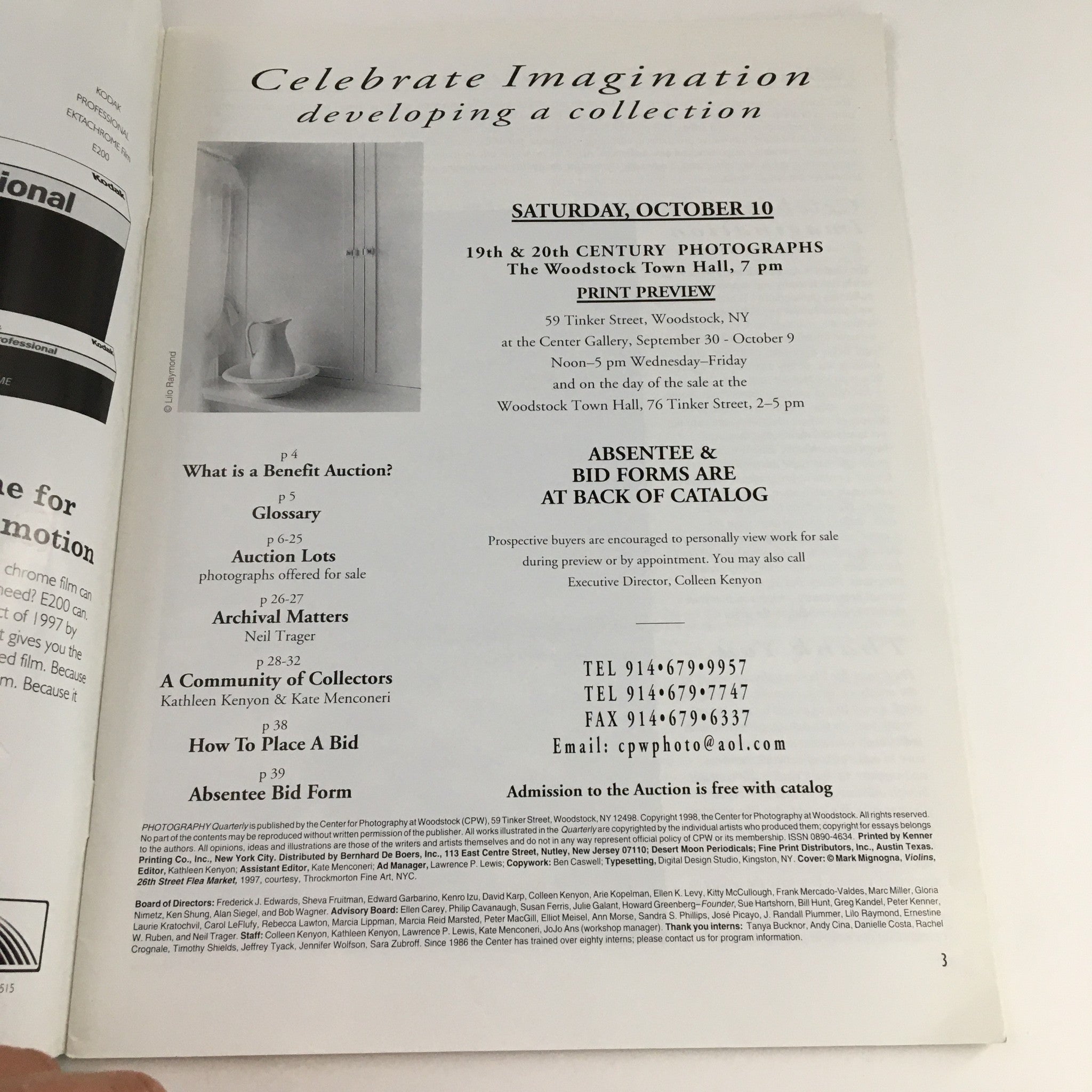 Photography Quarterly Auction Catalog 1998 #72 Developing a Collection