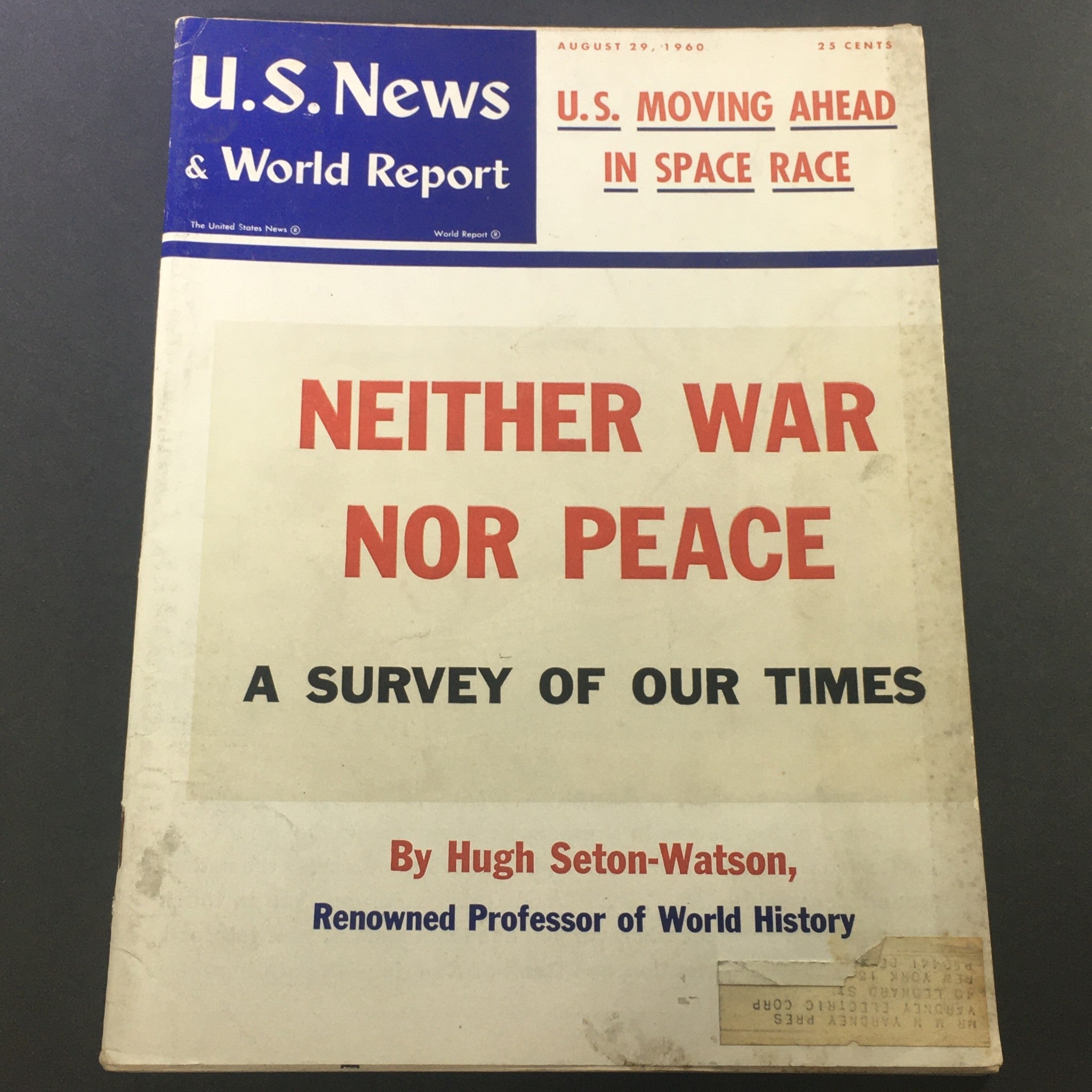 VTG U.S. News & World Report Magazine August 29 1960 - Neither War Nor Peace