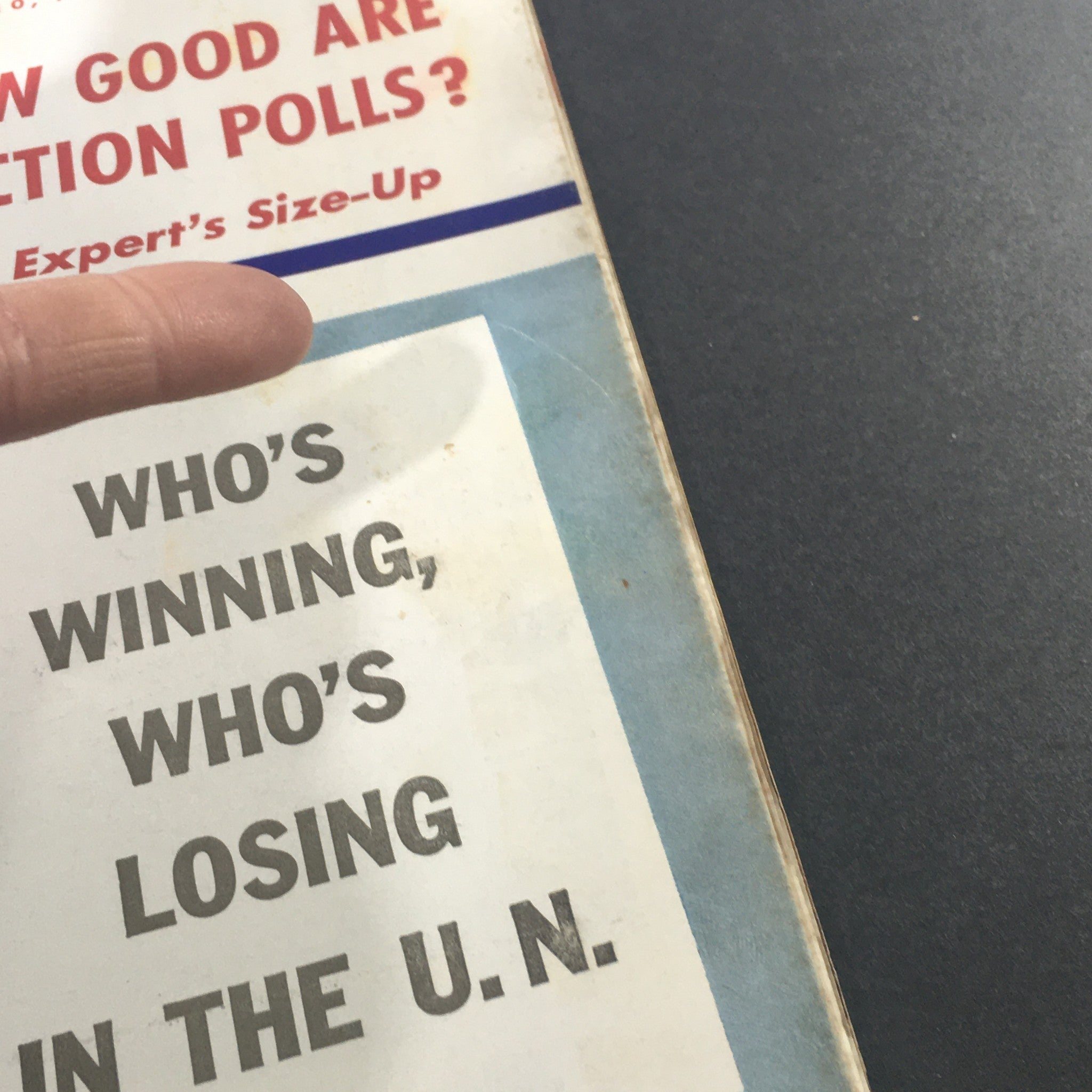 VTG U.S. News & World Report Magazine October 10 1960 - Who's Losing In The U.N.