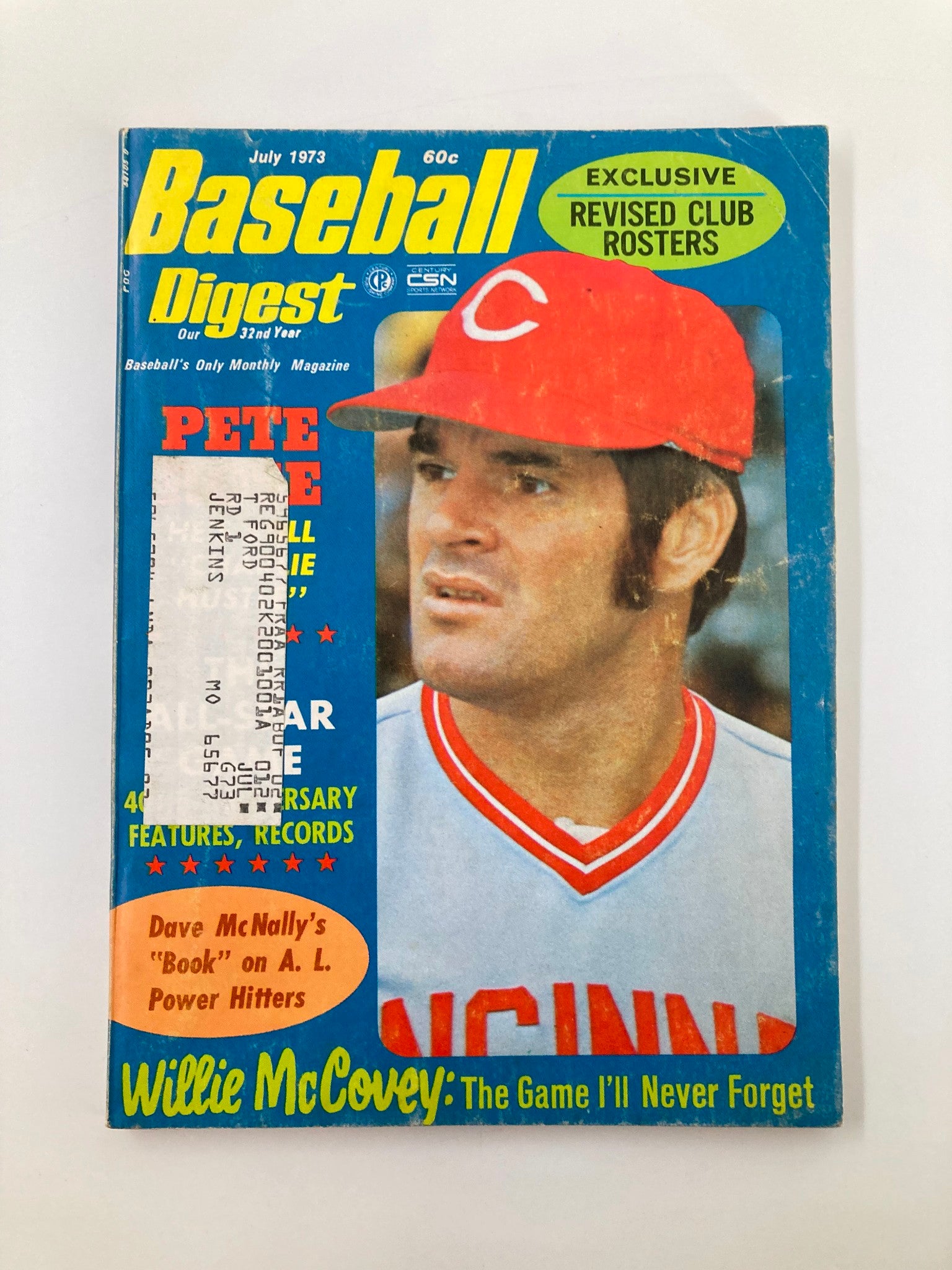 VTG Baseball Digest July 1973 Pete Rose 'Charlie Hustle' and Willie McCovey