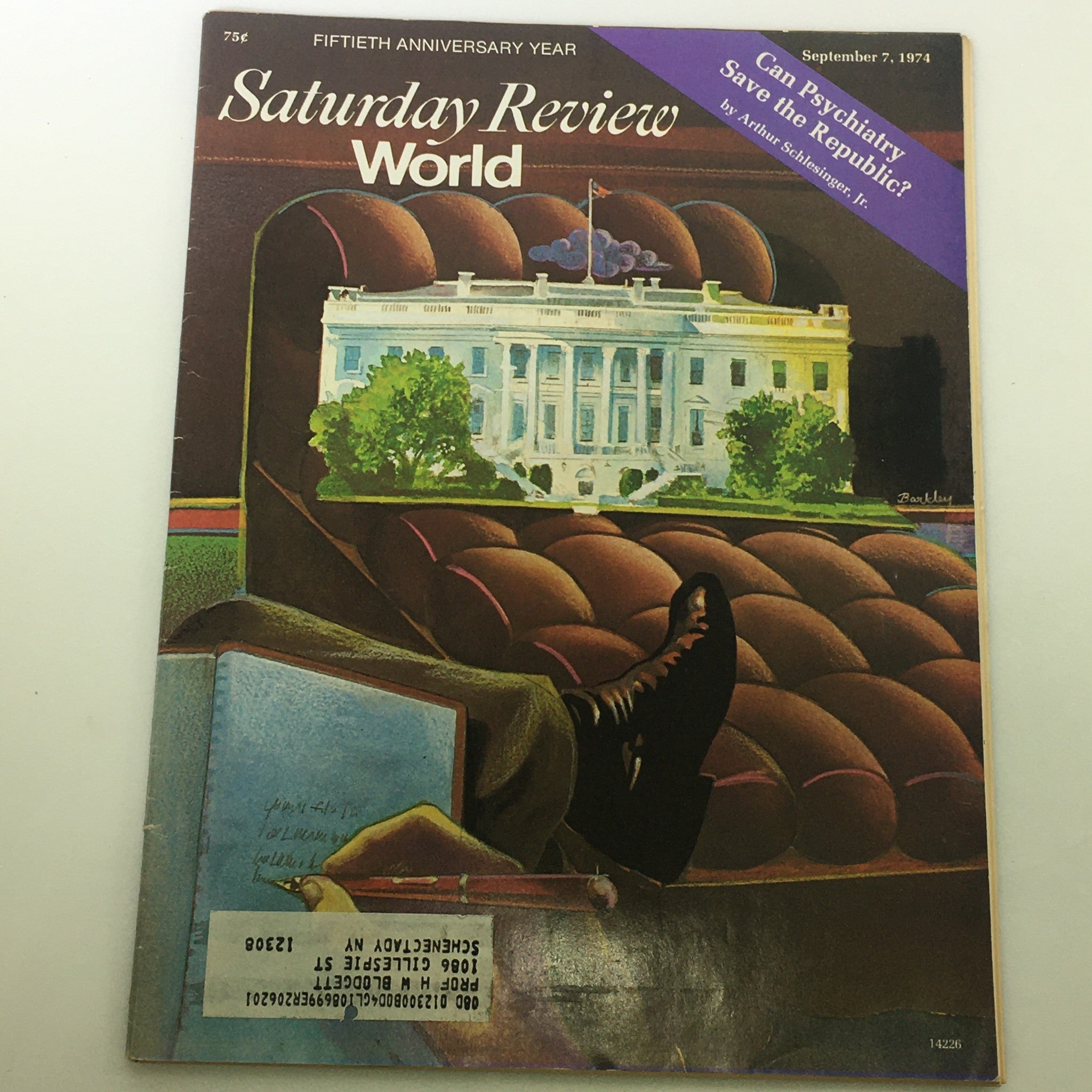 VTG Saturday Review World Magazine September 7 1974 - By Arthur Schlesinger Jr.