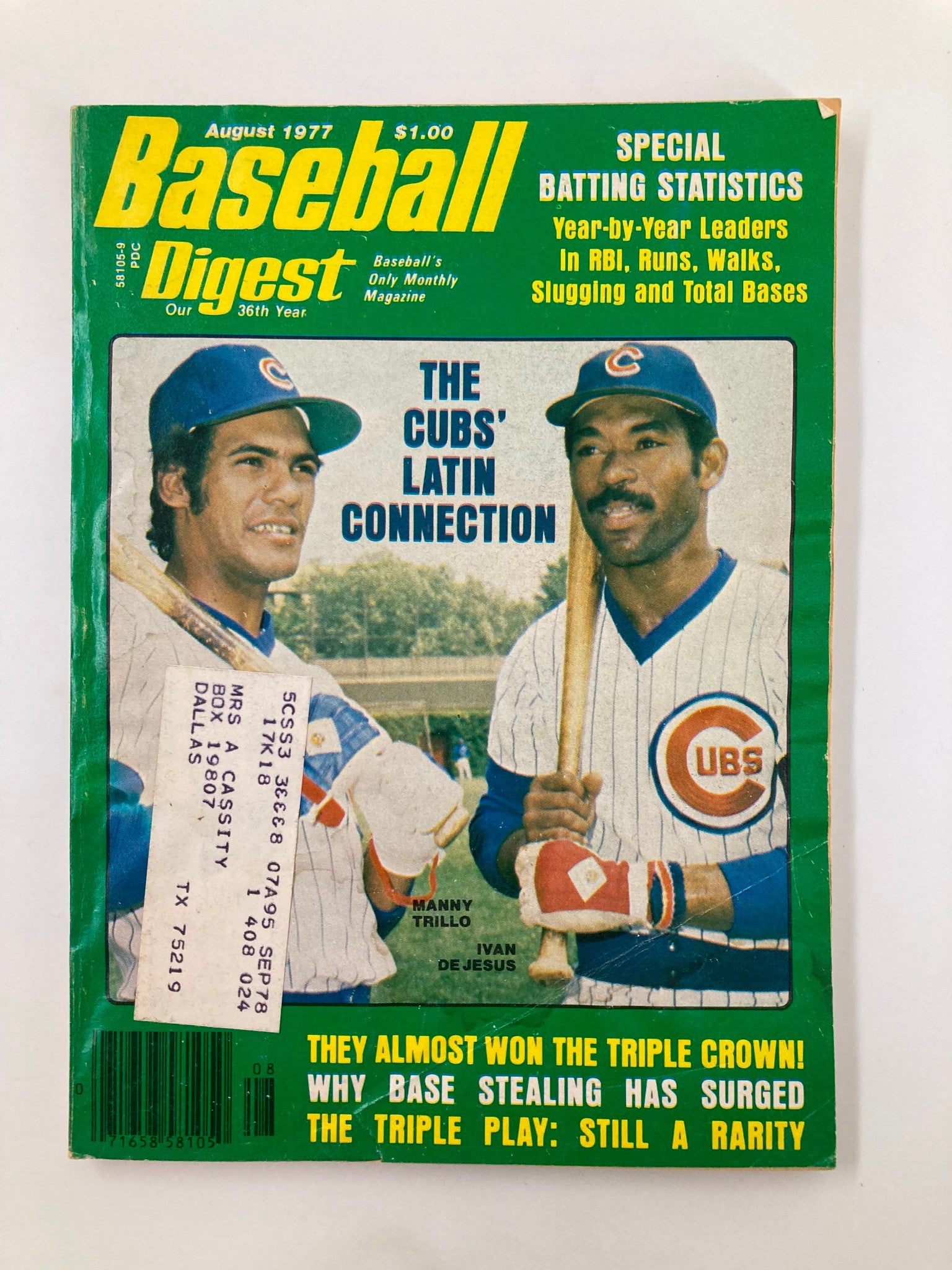 VTG Baseball Digest August 1977 Manny Trillo and Ivan De Jesus Latin Connection