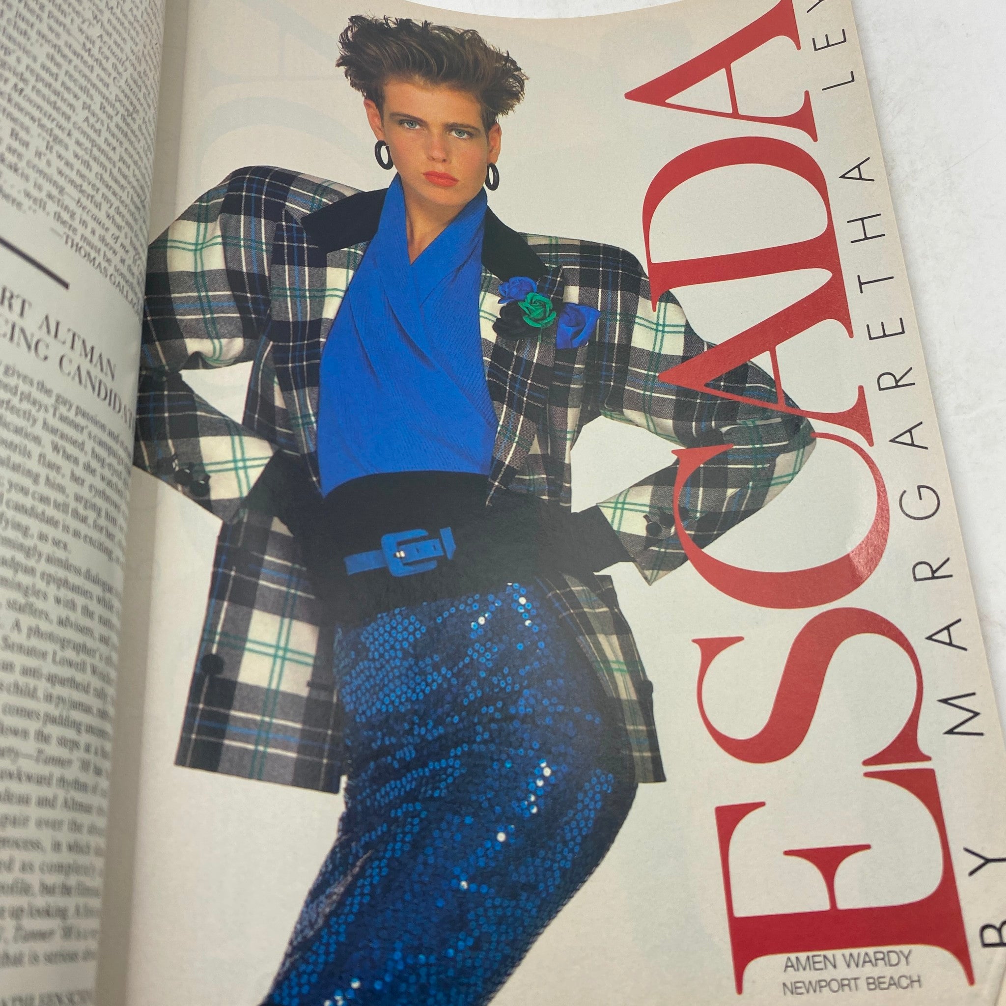 VTG Vogue Magazine July 1988 Susan Miner by Richard Avedon No Label