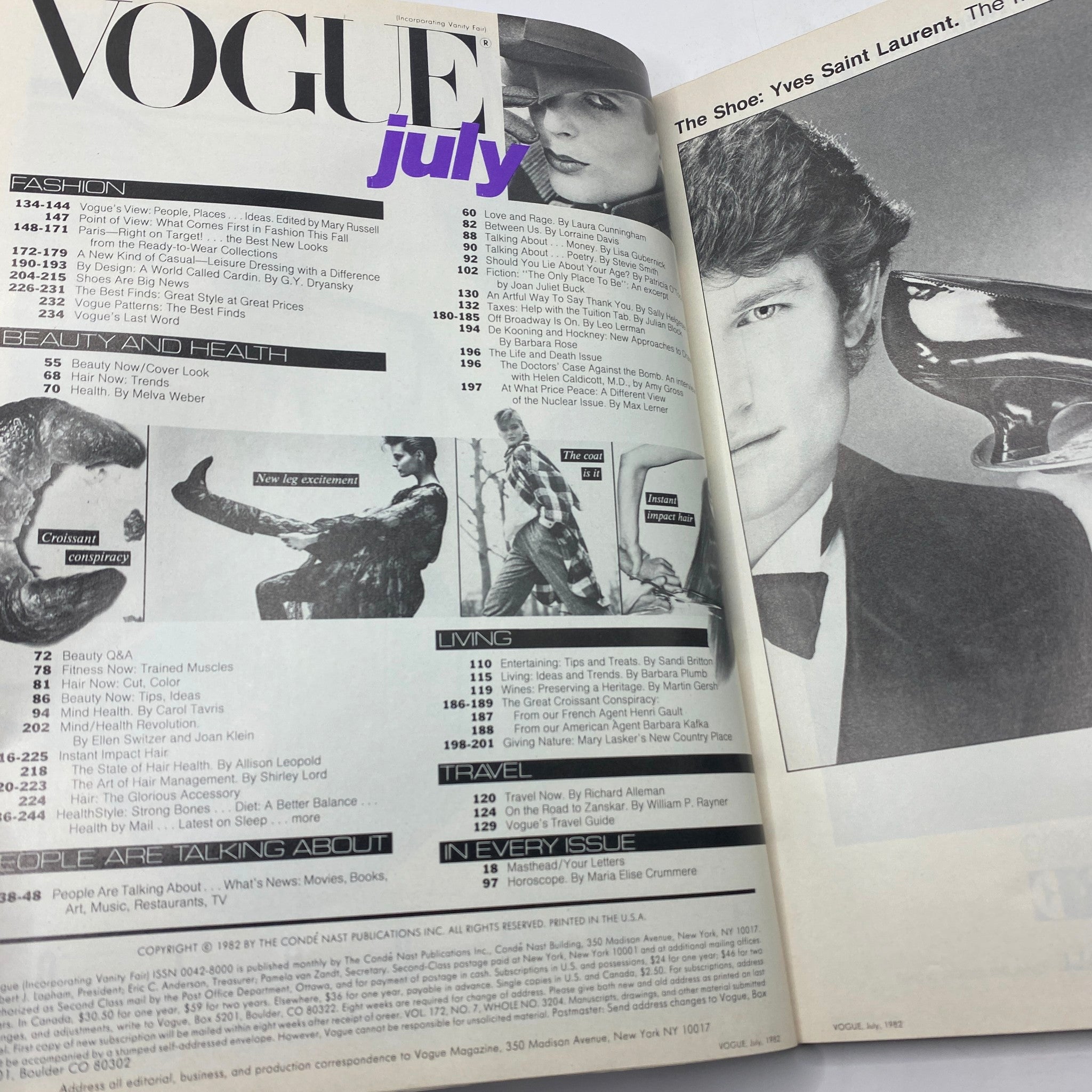 VTG Vogue Magazine July 1982 Nastassja Kinski by Richard Avedon