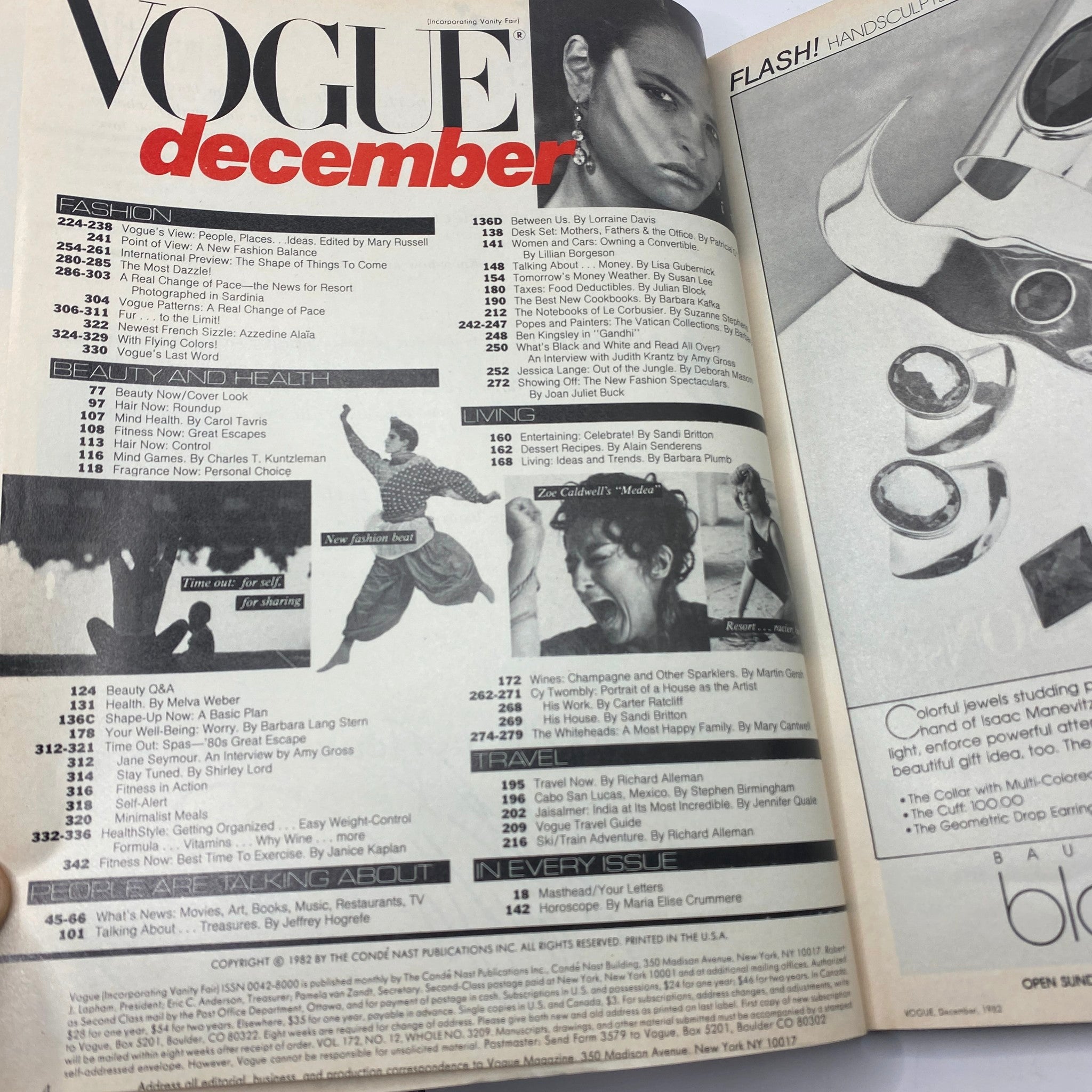 VTG Vogue Magazine December 1982 Shari Belafonte by Richard Avedon