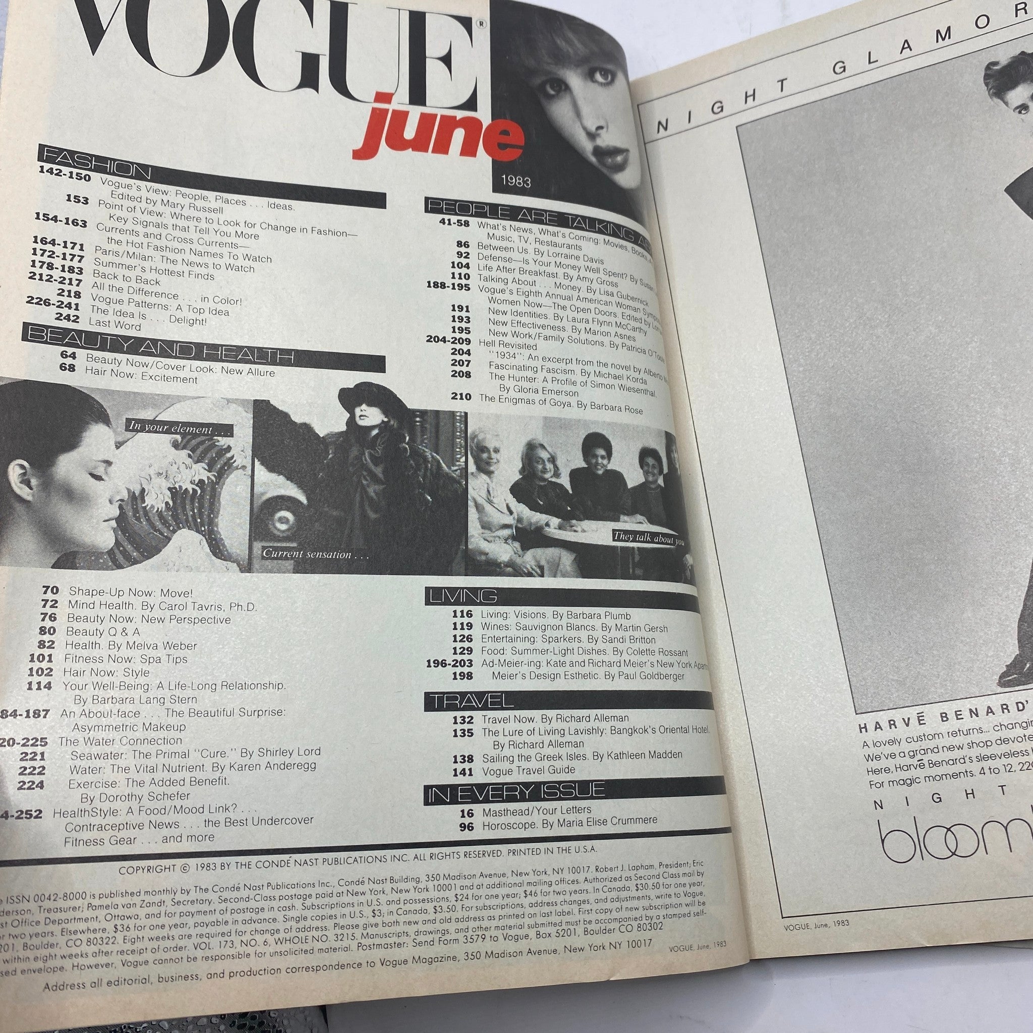 VTG Vogue Magazine June 1983 Alexa Singer by Richard Avedon