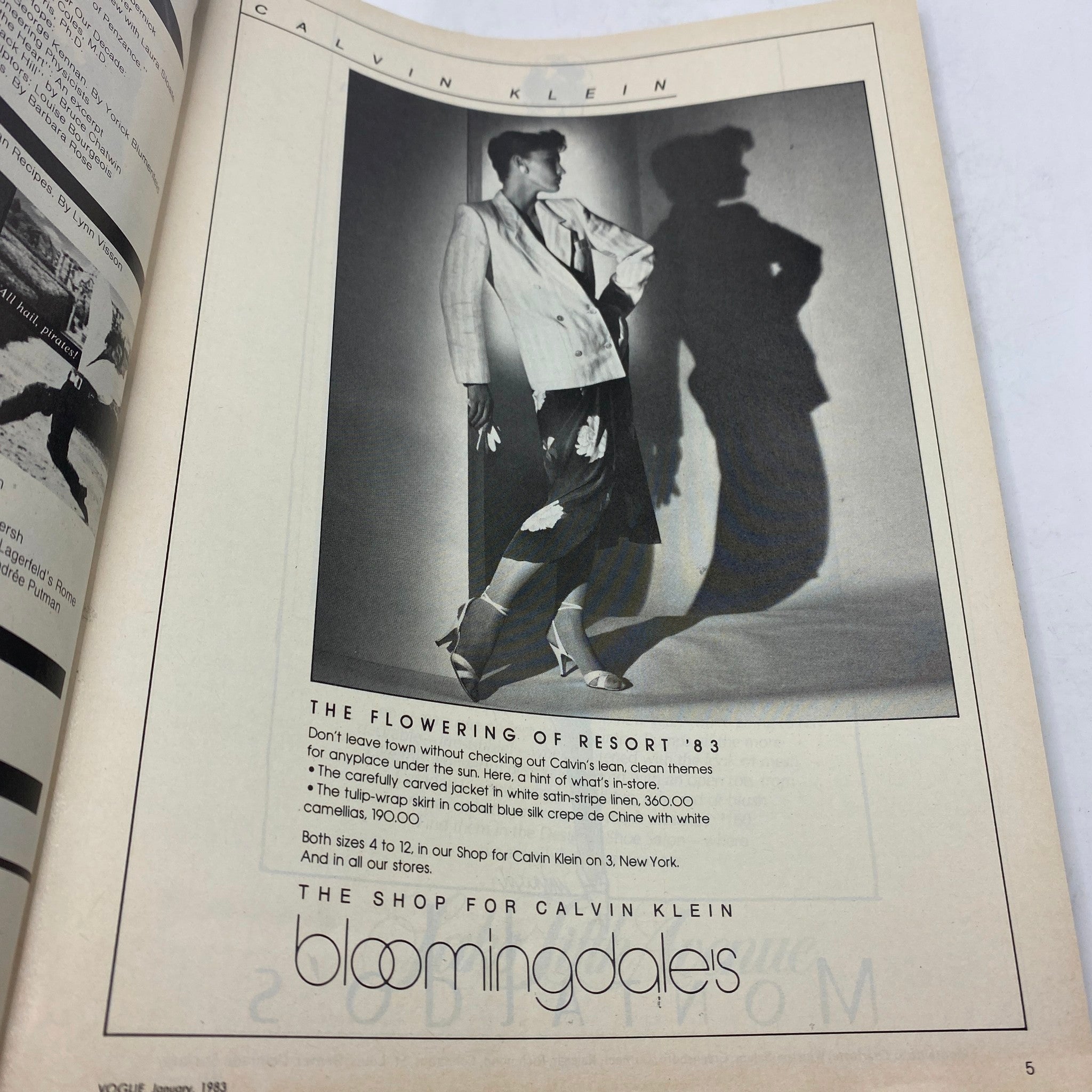 VTG Vogue Magazine January 1983 Lauren Helm by Richard Avedon