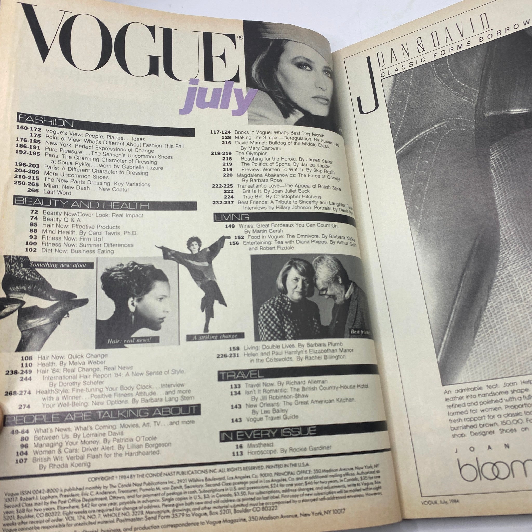 VTG Vogue Magazine July 1984 Kim Alexis by Richard Avedon