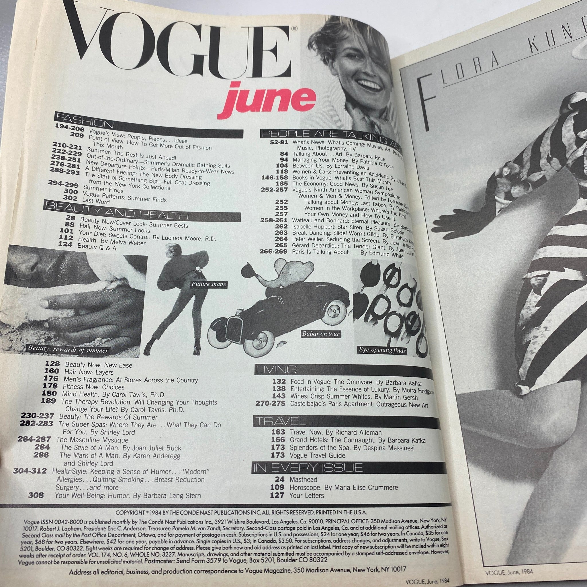 VTG Vogue Magazine June 1984 Isabella Rossellini by Richard Avedon